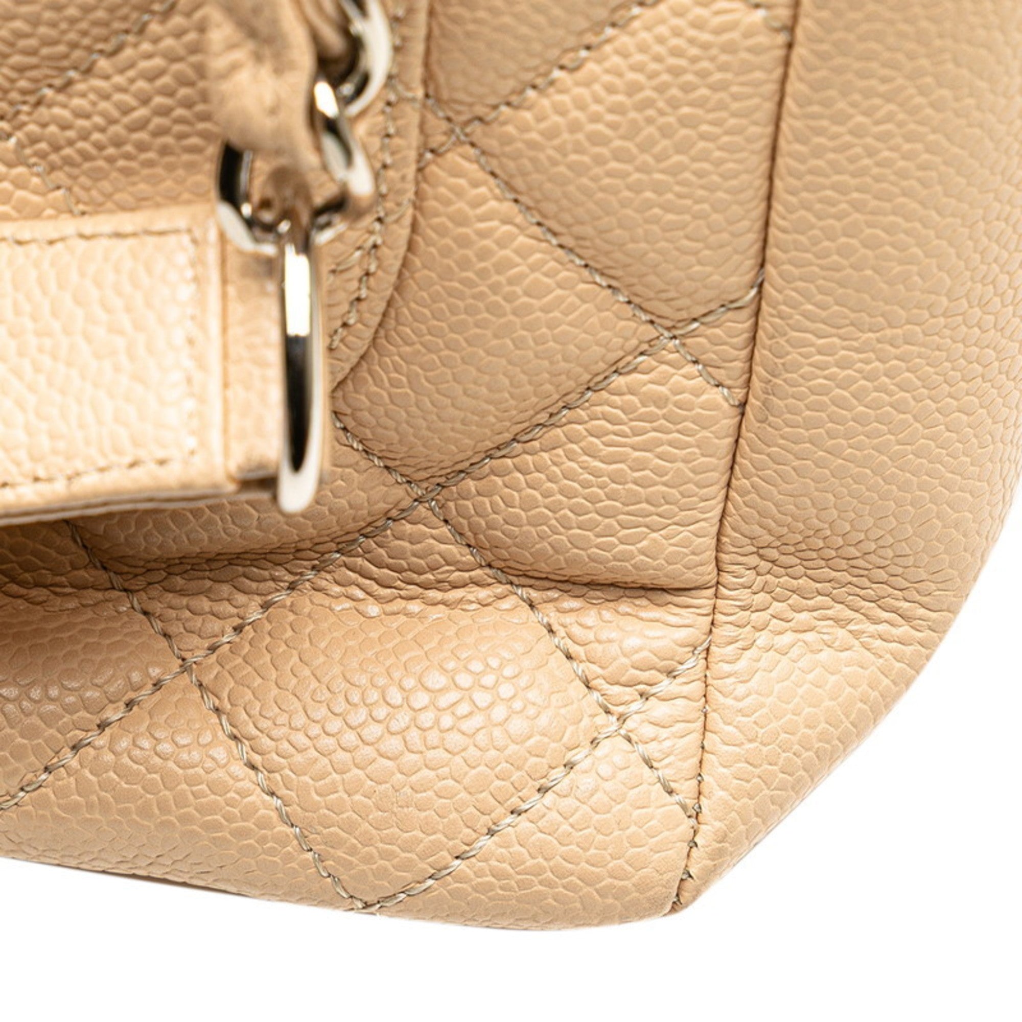 Chanel Matelasse Beige Grained Calfskin Tote Bag (Pre-Owned)