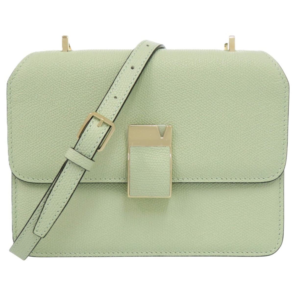 Valextra Green Leather Shoulder Bag (Pre-Owned)