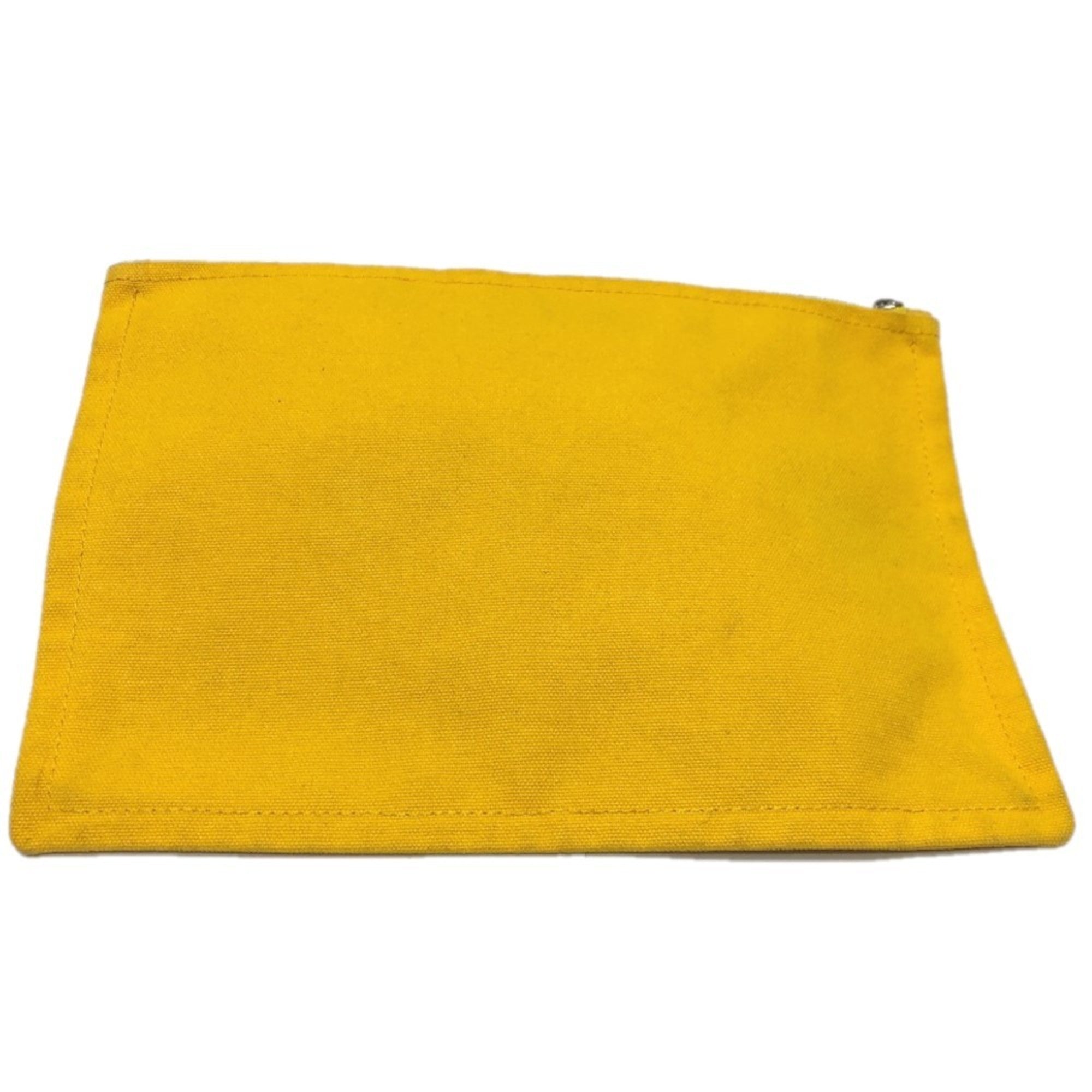 Hermes Yellow Canvas Pouch (Pre-Owned)