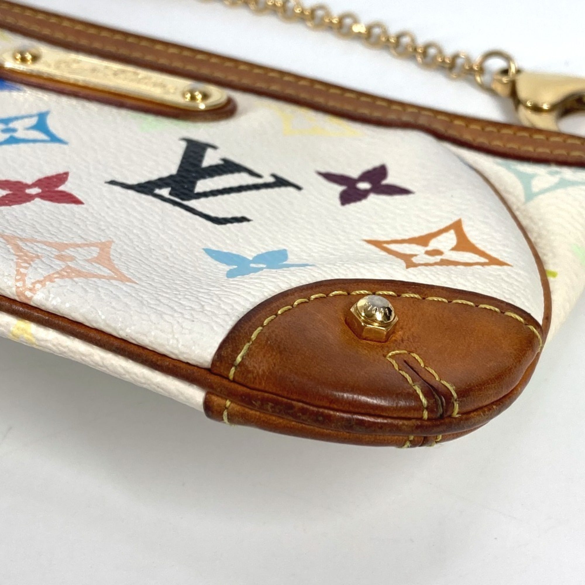 Louis Vuitton Blanc Monogram Multicolore Pouch Shoulder Bag (Pre-Owned)
