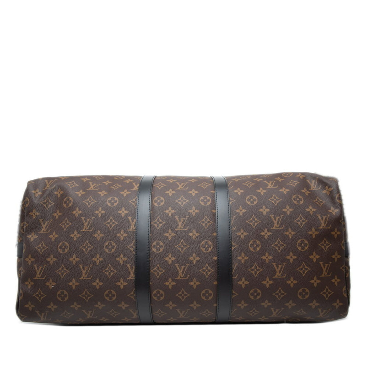 Louis Vuitton Black Brown Pvc Leather Boston Bag Shoulder Bag (Pre-Owned)