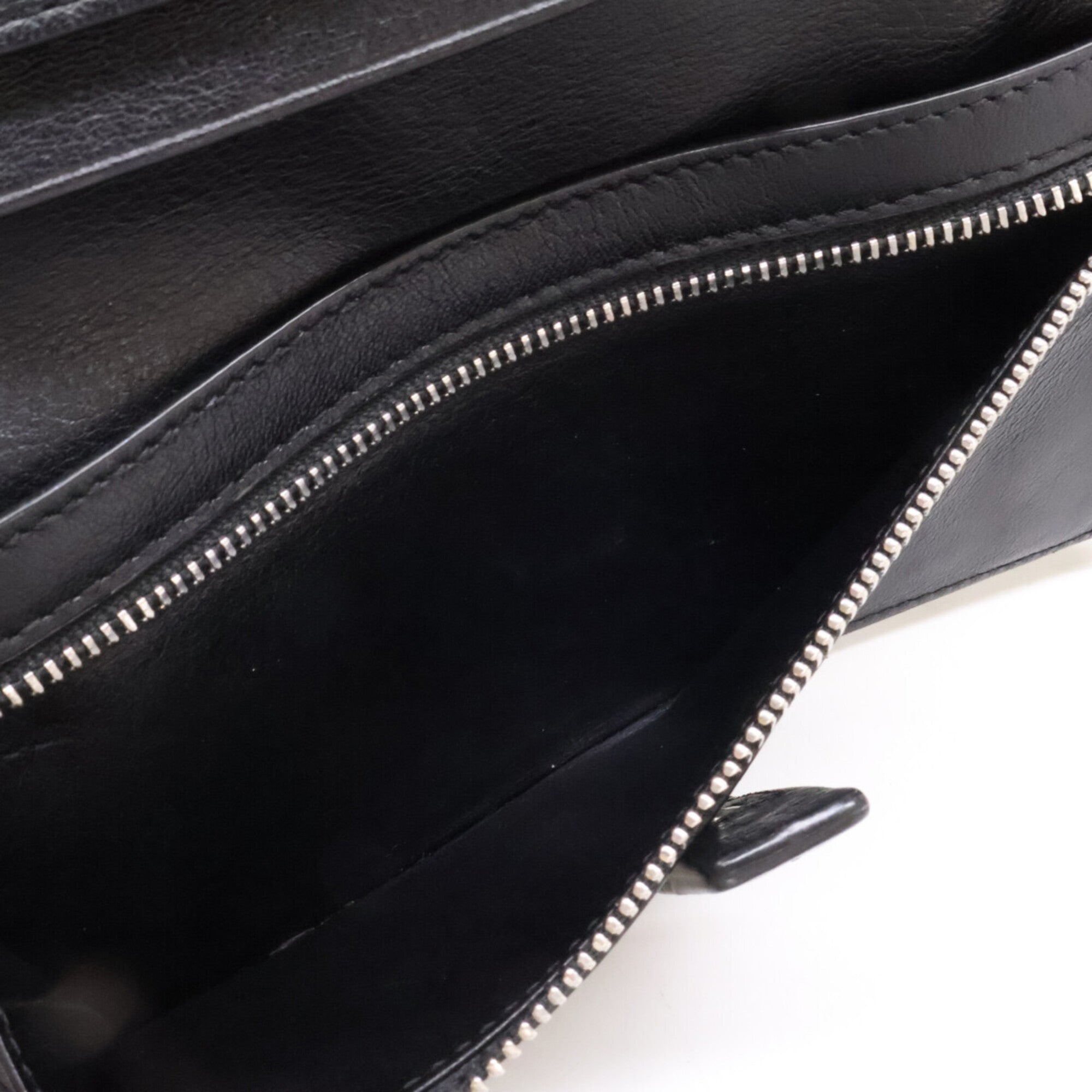 Loewe Black Leather Long Wallet (Bi-Fold) (Pre-Owned)