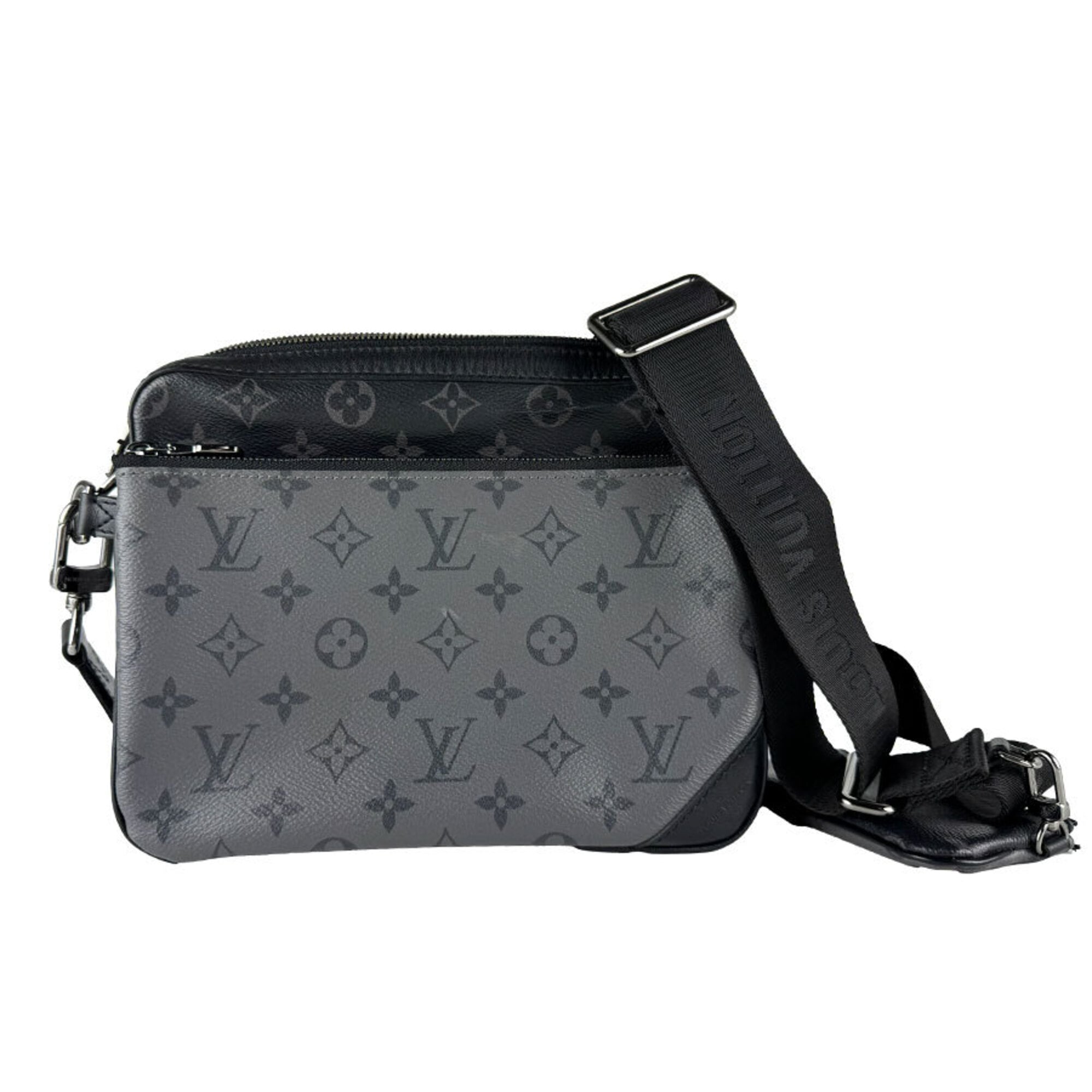 Louis Vuitton Black Gray Monogram Eclipse Pvc Shoulder Bag (Pre-Owned)