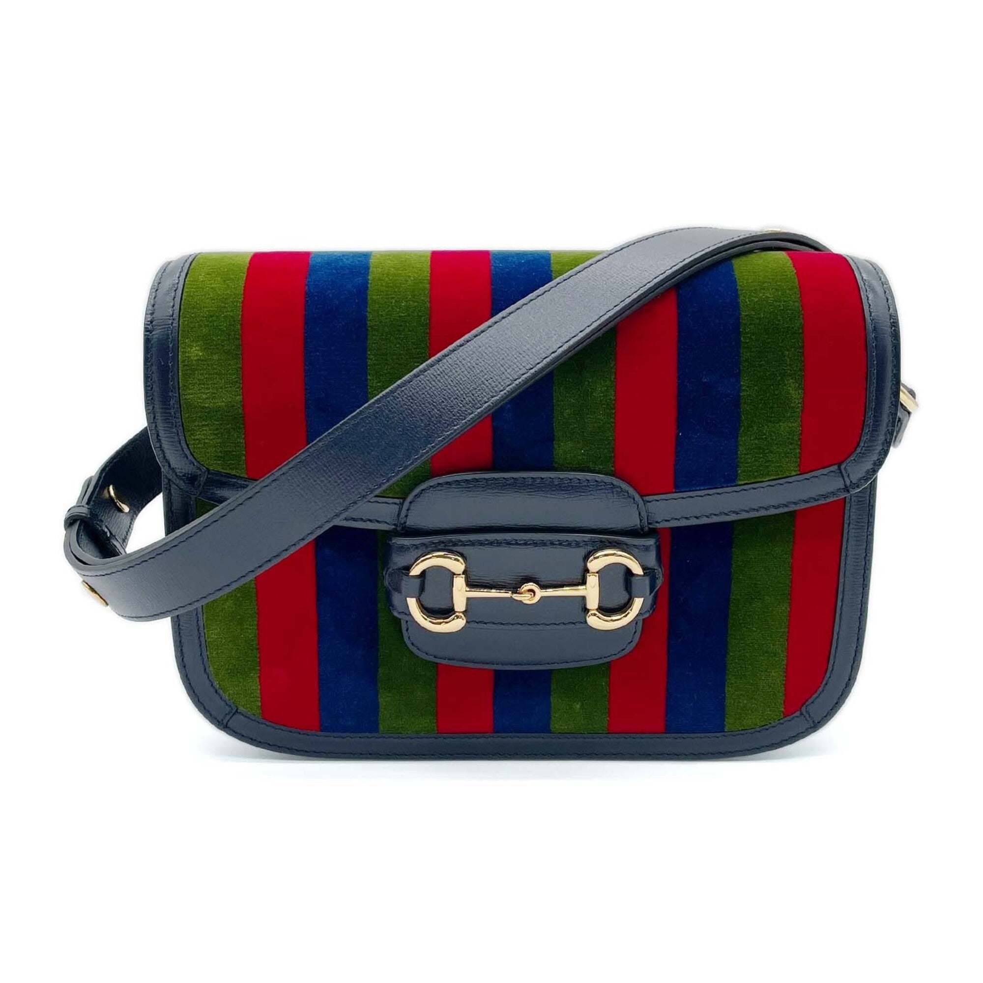 Gucci Navy Leather Shoulder Bag (Pre-Owned)