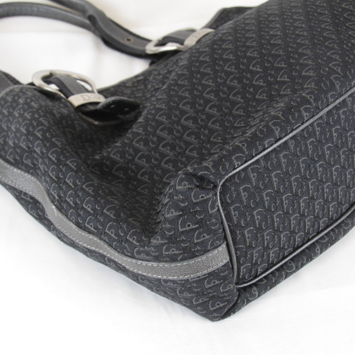 Christian Dior Trotter Black Canvas Tote Bag (Pre-Owned)