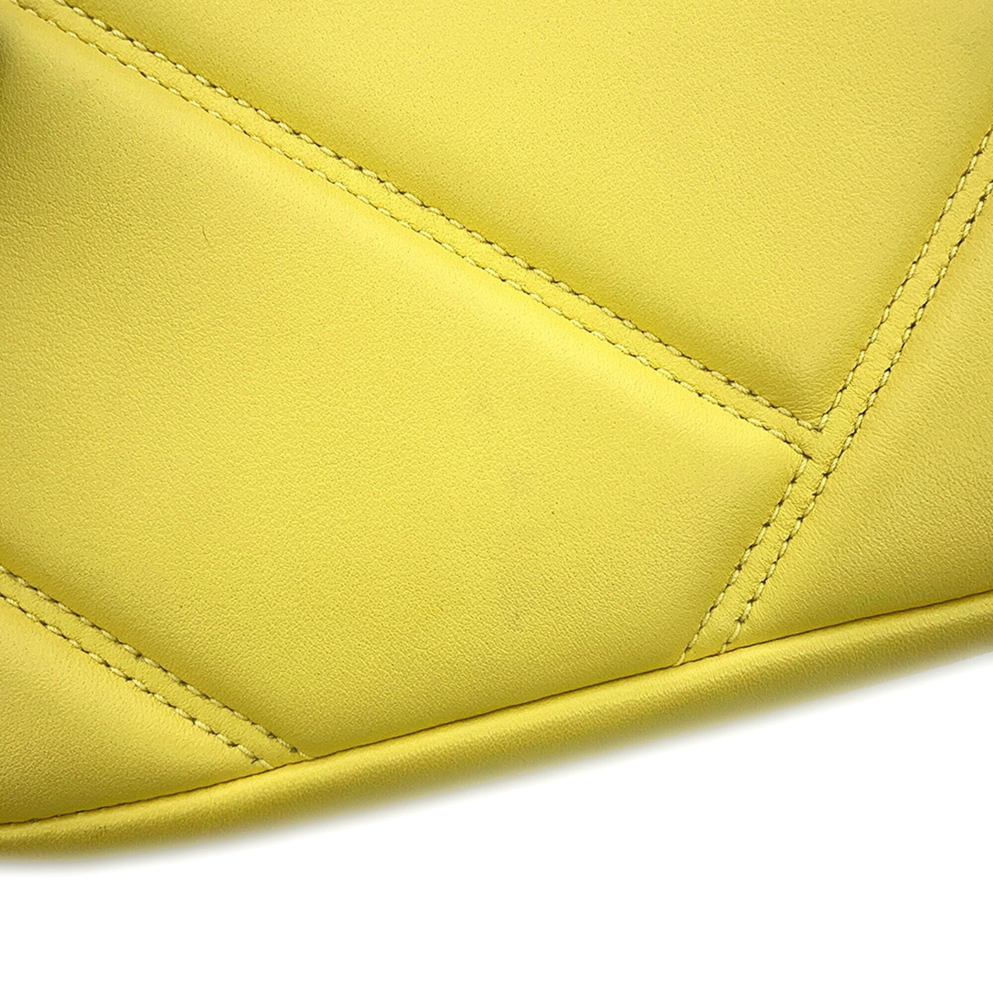 Bvlgari Yellow Leather Handbag Shoulder Bag (Pre-Owned)
