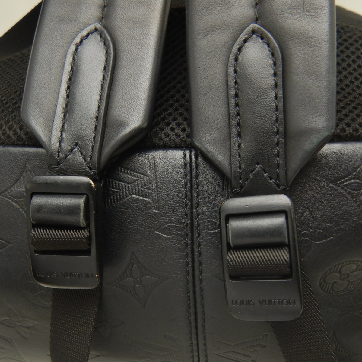 Louis Vuitton Monogram Shadow Noir Leather Backpack (Pre-Owned)