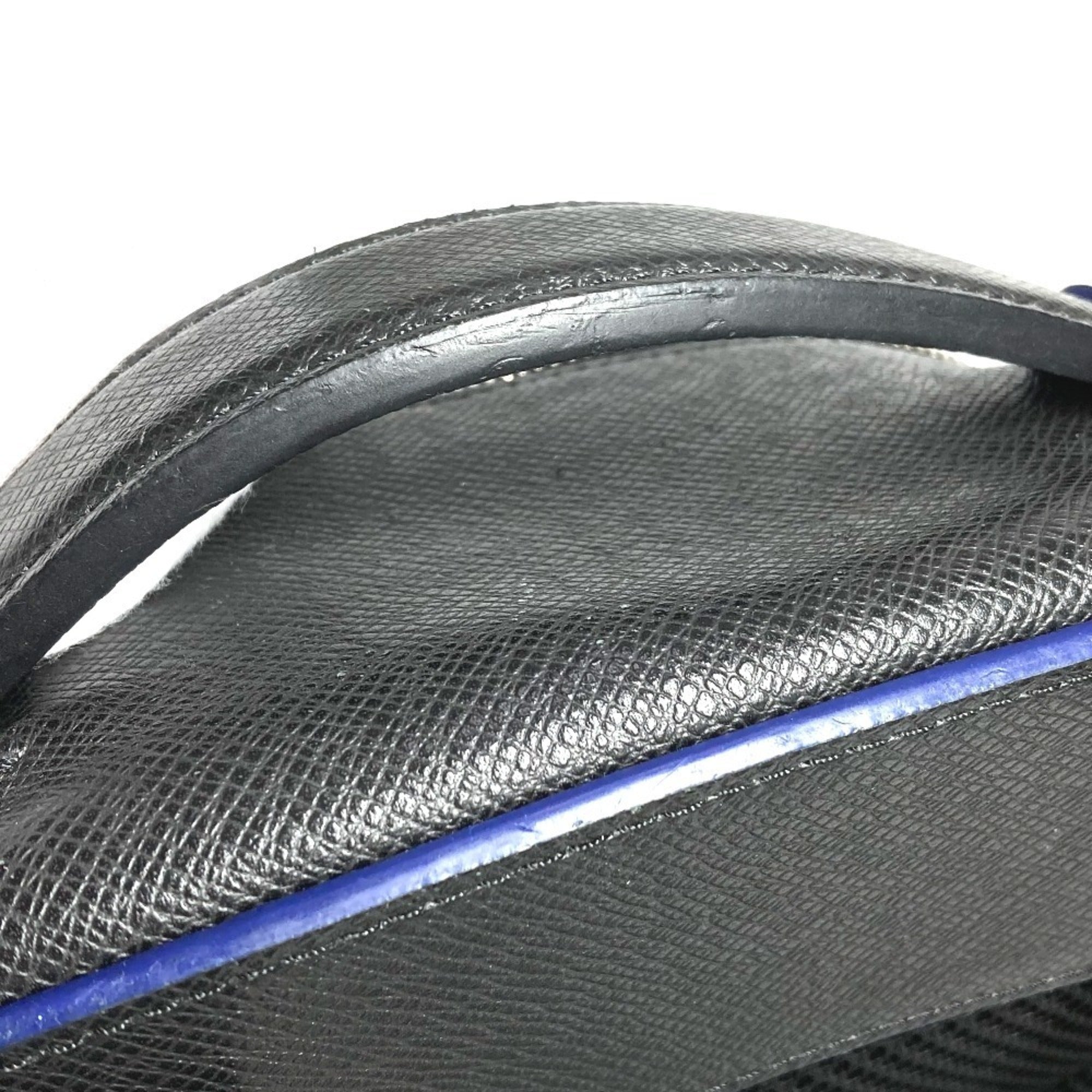 Louis Vuitton Ardoise Bicolor Black Blue Taiga Leather Backpack (Pre-Owned)