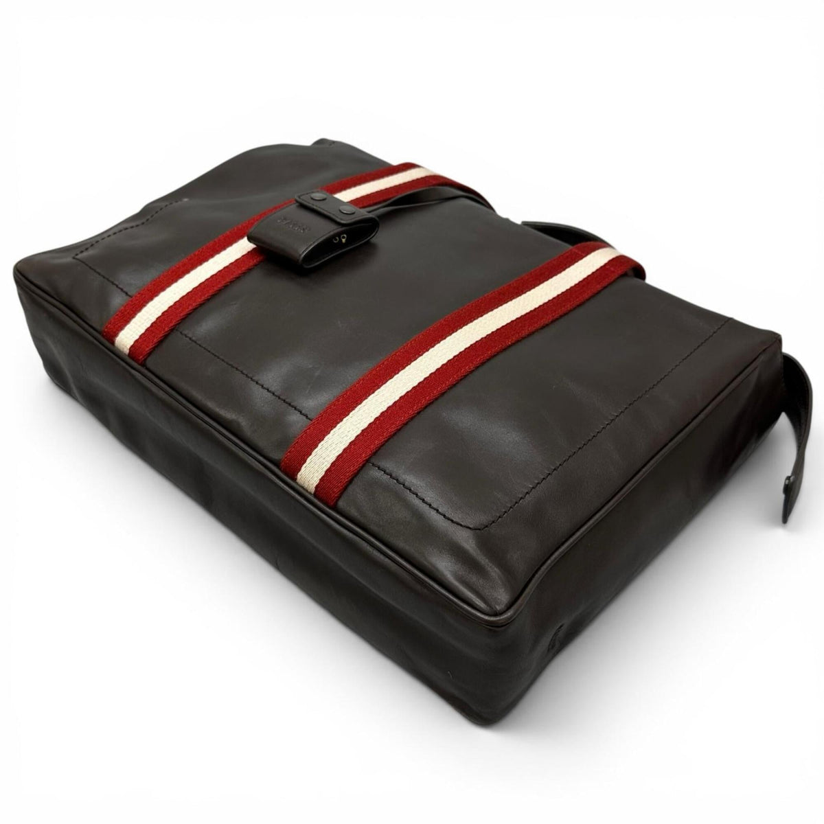 Bally Dark Brown Leather Briefcase Tote Bag (Pre-Owned)