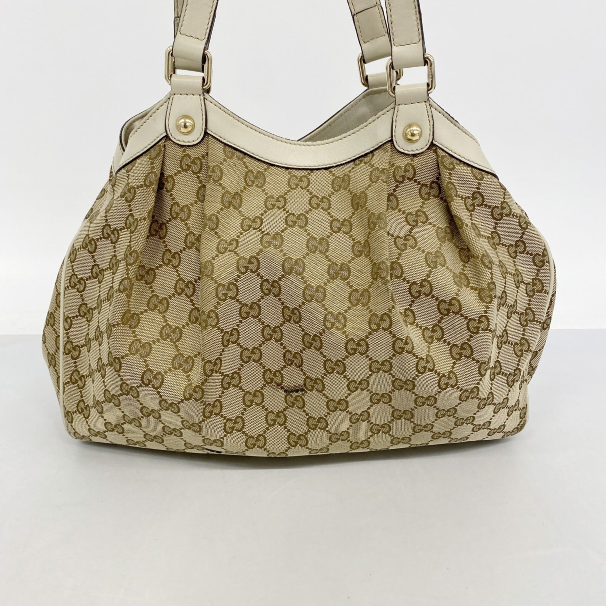 Gucci Beige Canvas Tote Bag (Pre-Owned)