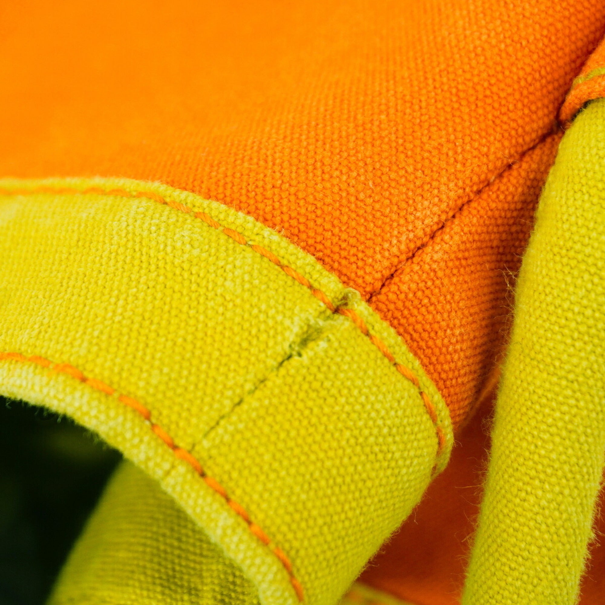 Hermes Orange Yellow Canvas Tote Bag (Pre-Owned)