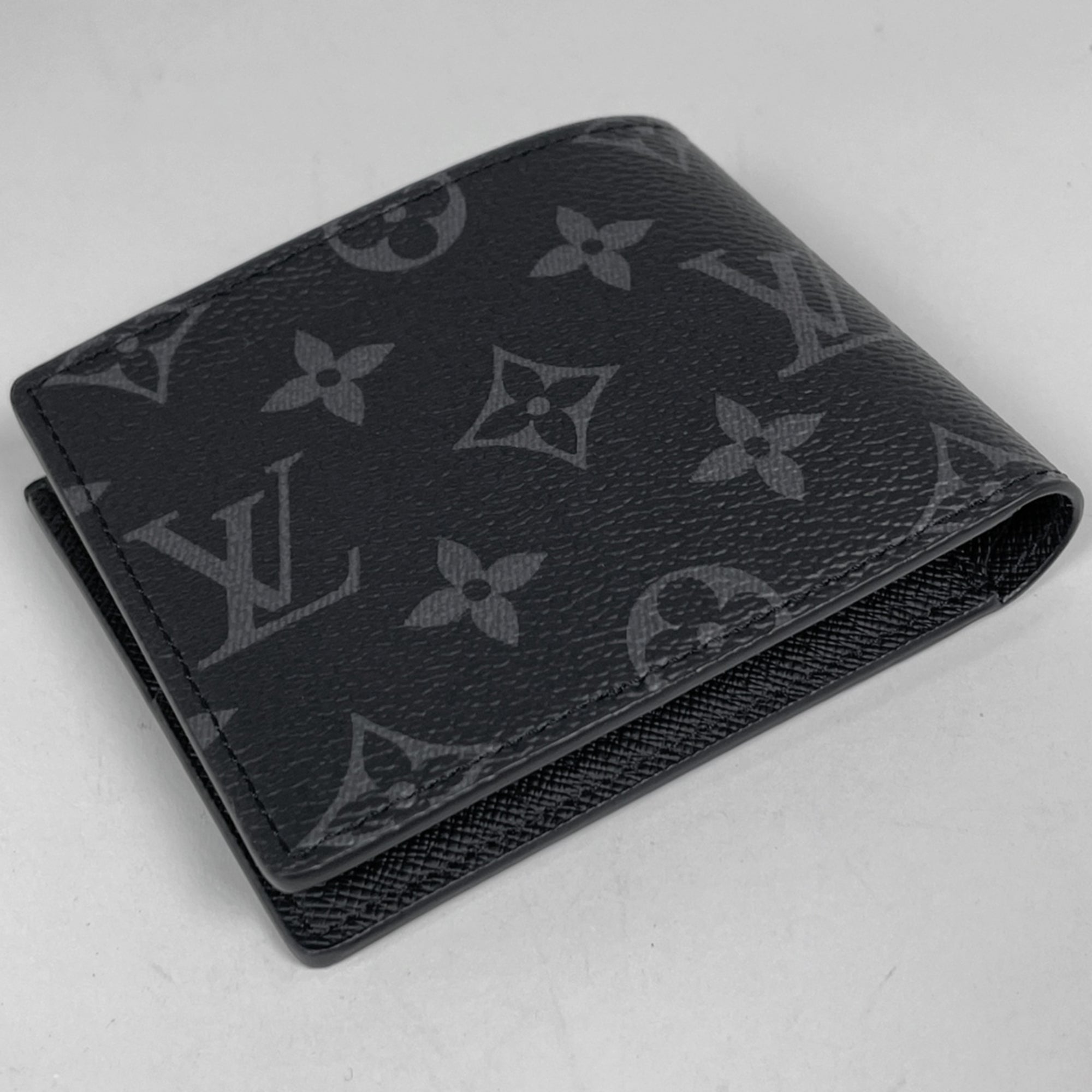 Louis Vuitton Black Noir Monogram Eclipse Wallet (Bi-Fold) (Pre-Owned)