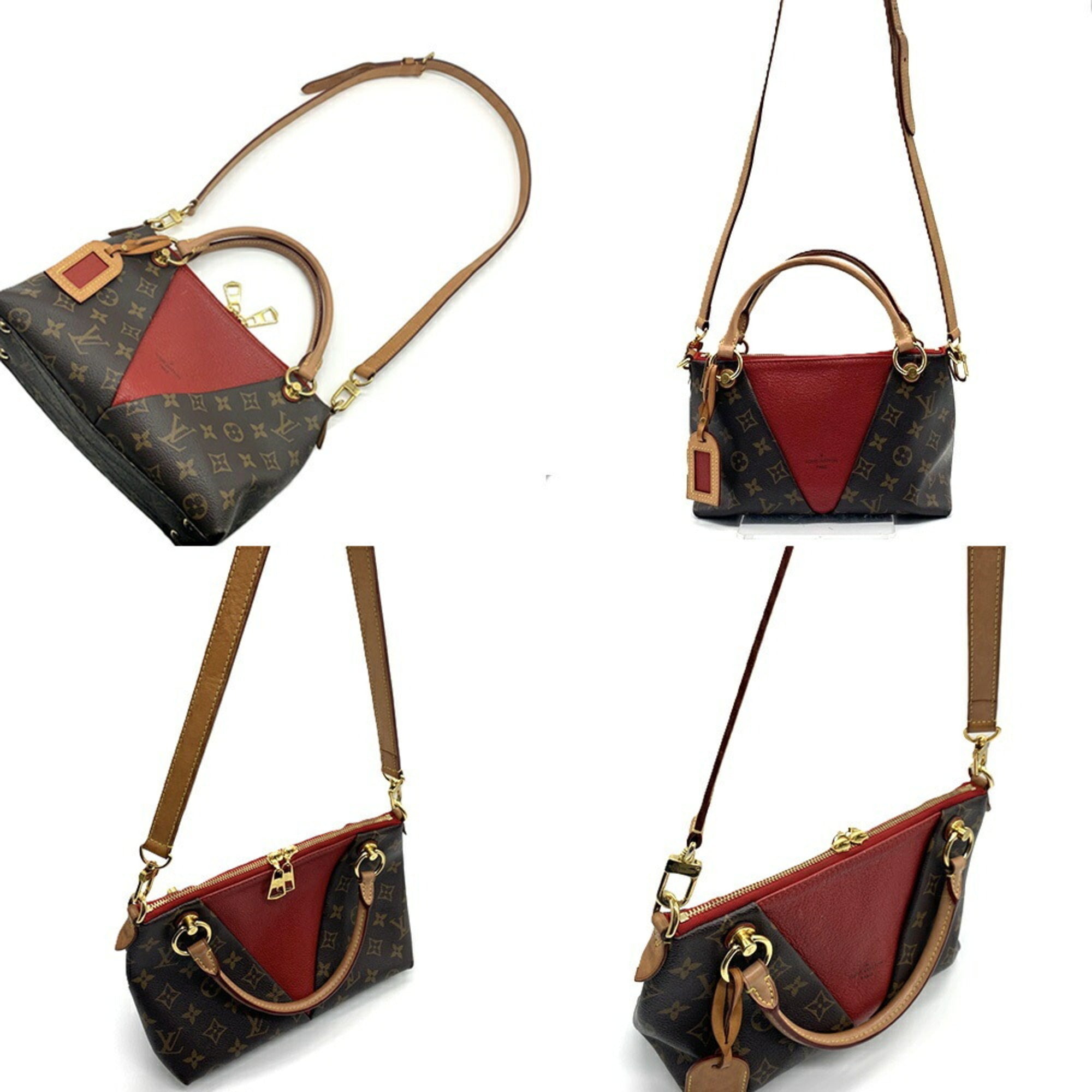 Louis Vuitton Brown Cerise Monogram Red Color Monogram Leather Handbag (Pre-Owned)