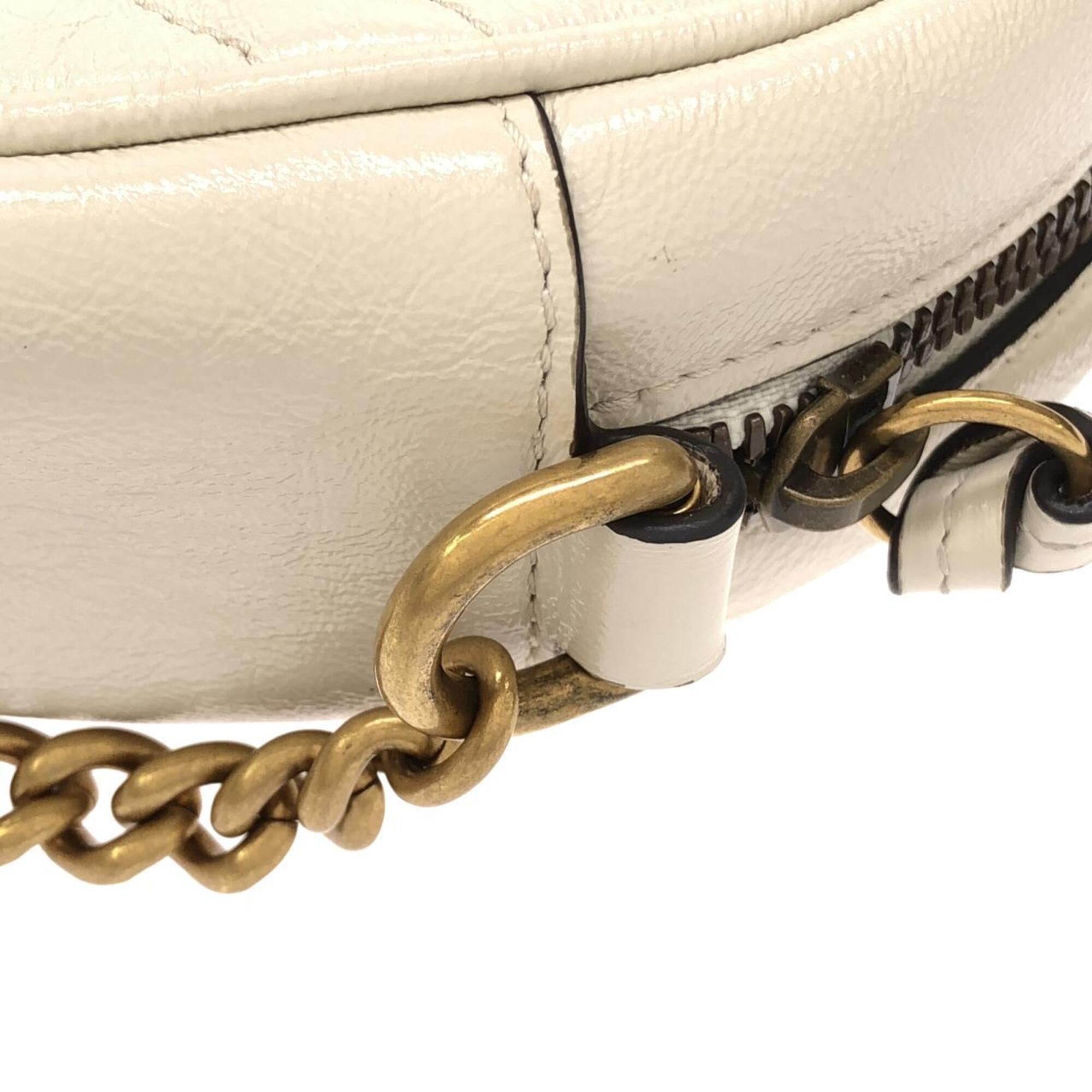 Gucci Off-White Quilting Leather Shoulder Bag (Pre-Owned)