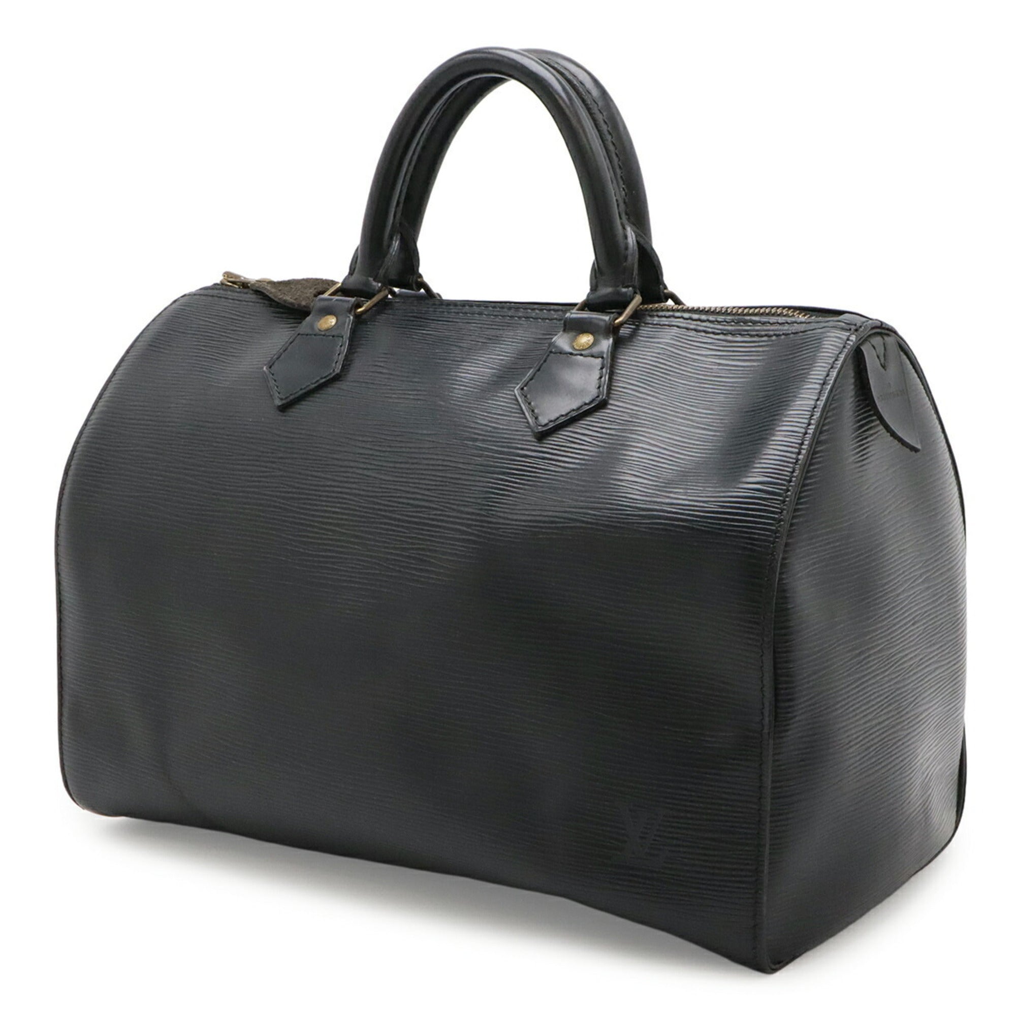 Louis Vuitton Epi Black Noir Epi Leather Boston Bag Handbag (Pre-Owned)