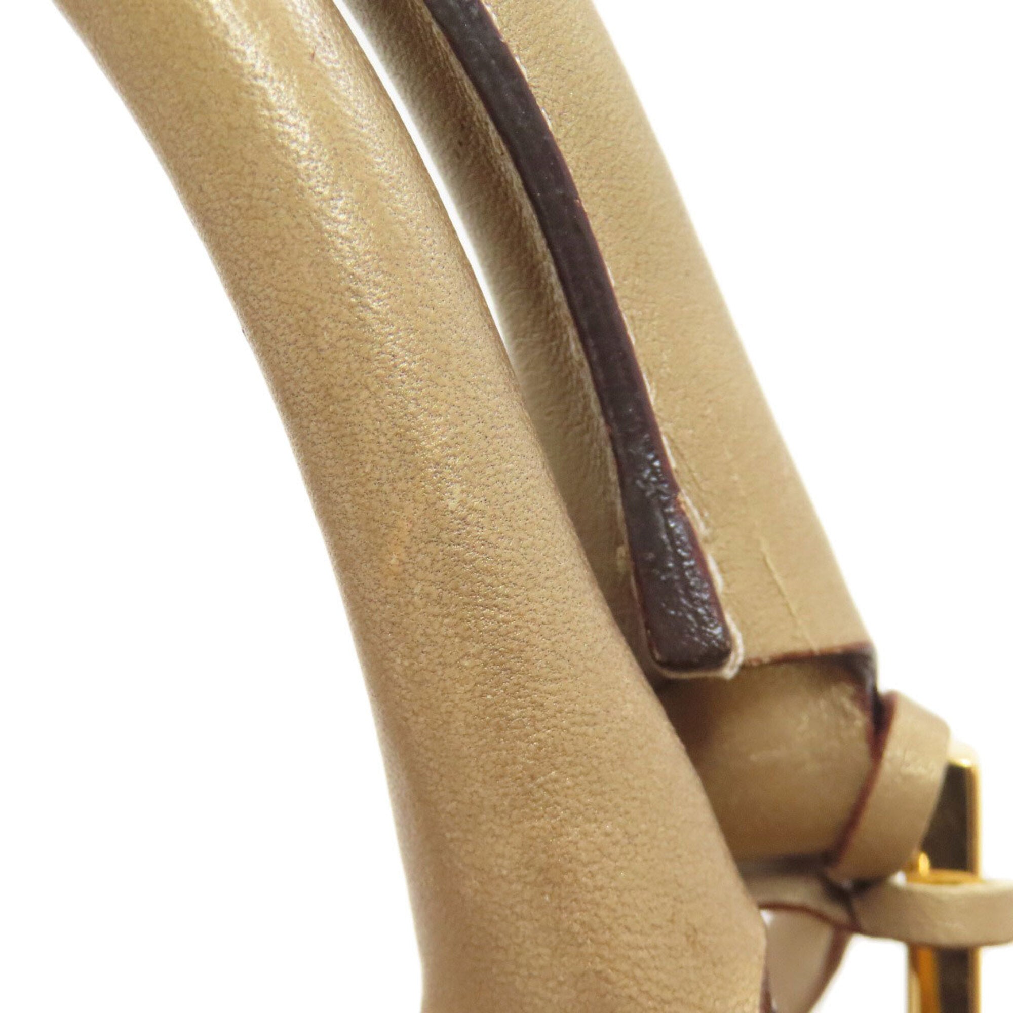 Loewe Amazona Gold Leather Handbag (Pre-Owned)