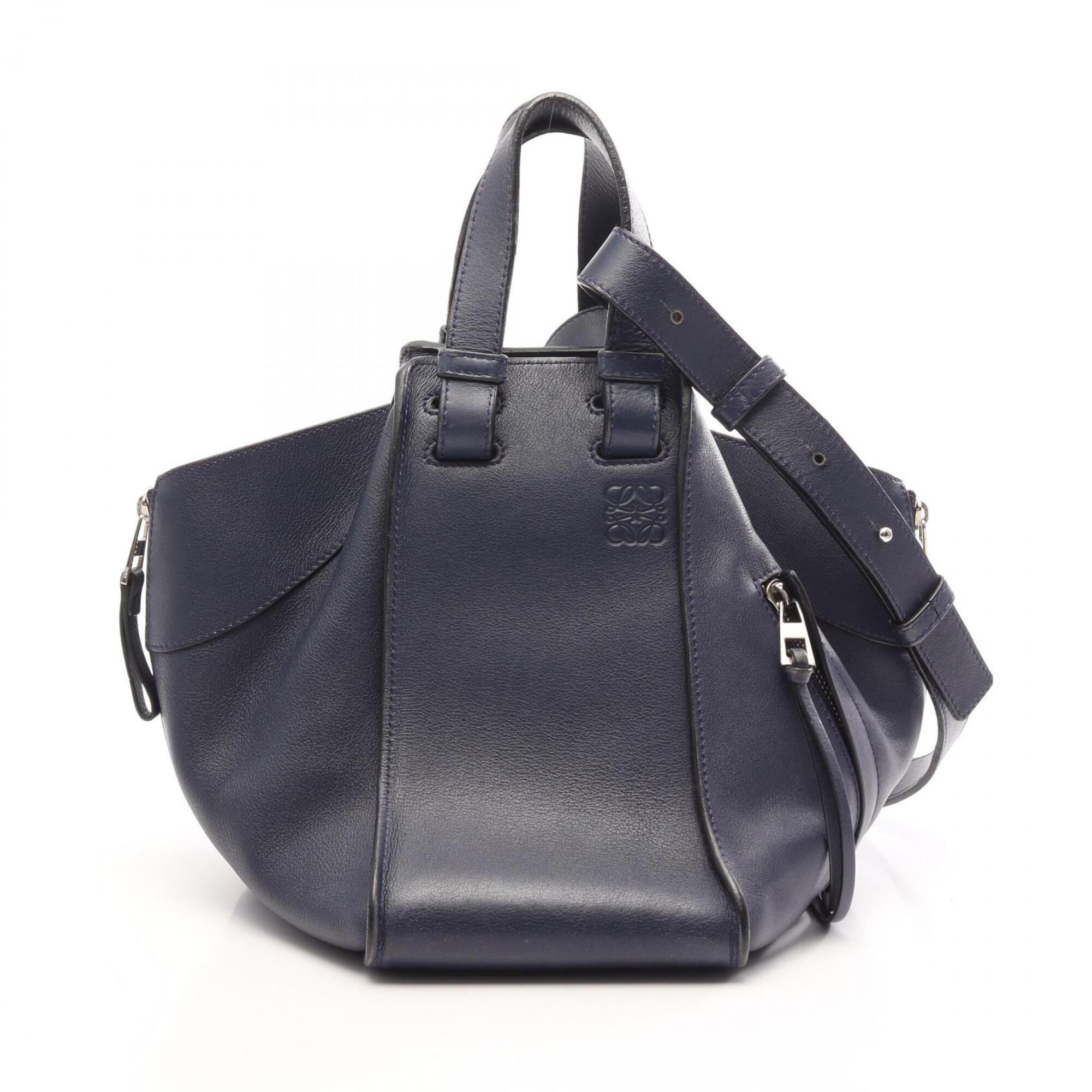 Loewe Navy Leather Handbag (Pre-Owned)