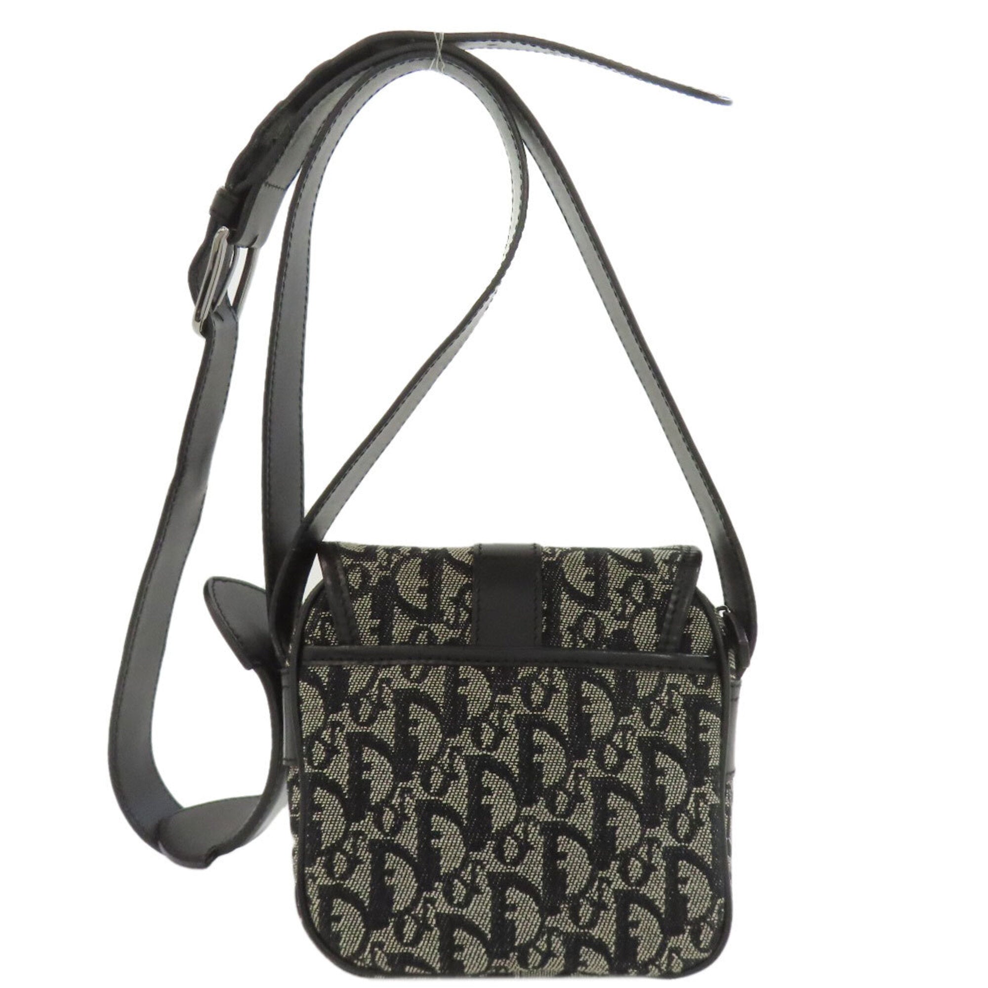 Christian Dior Trotter Black Canvas Shoulder Bag (Pre-Owned)
