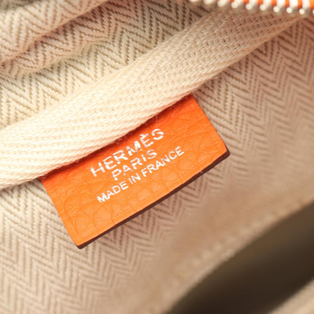 Hermes Orange Leather Handbag (Pre-Owned)