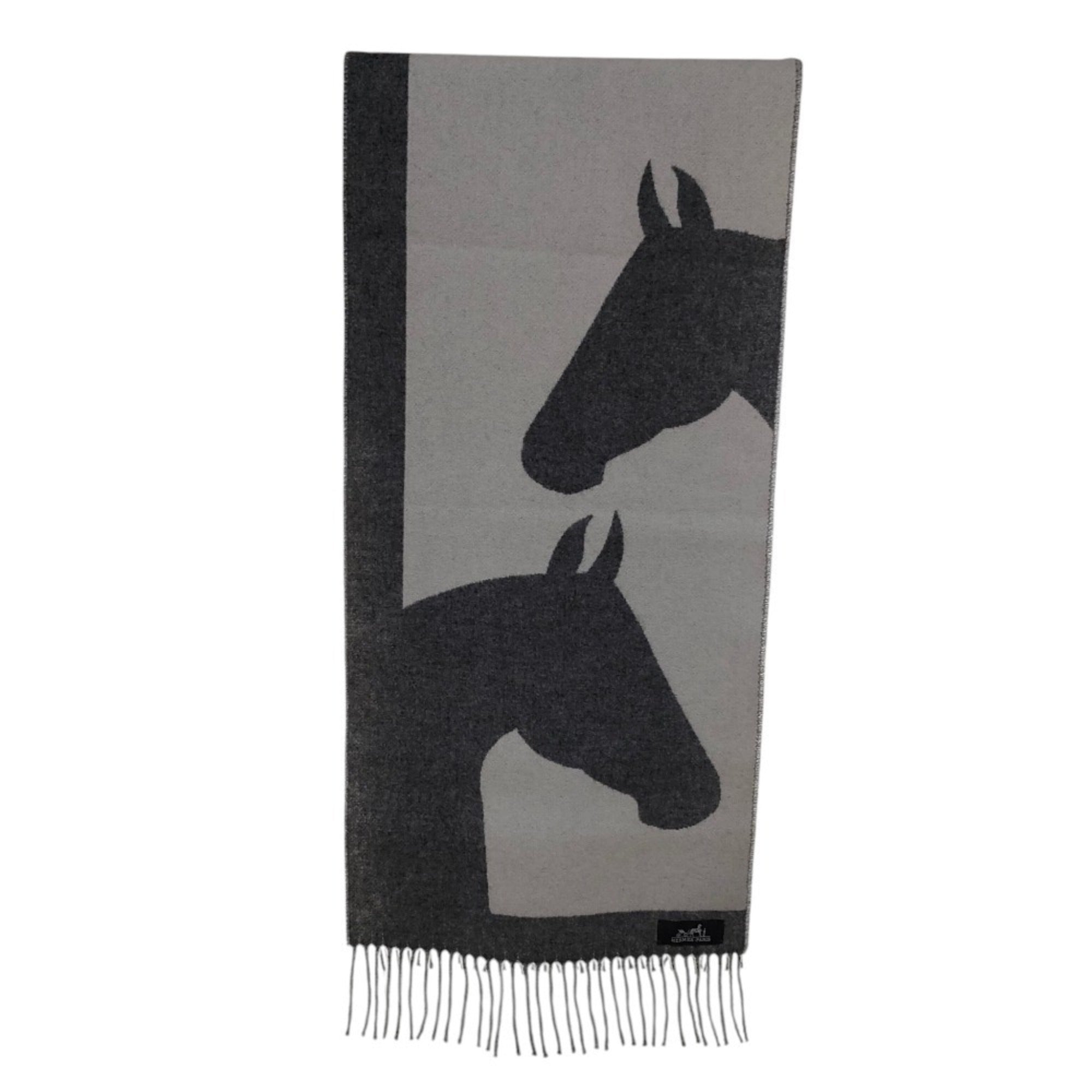 Hermes Kara Gray Off-White Cashmere (Pre-Owned)