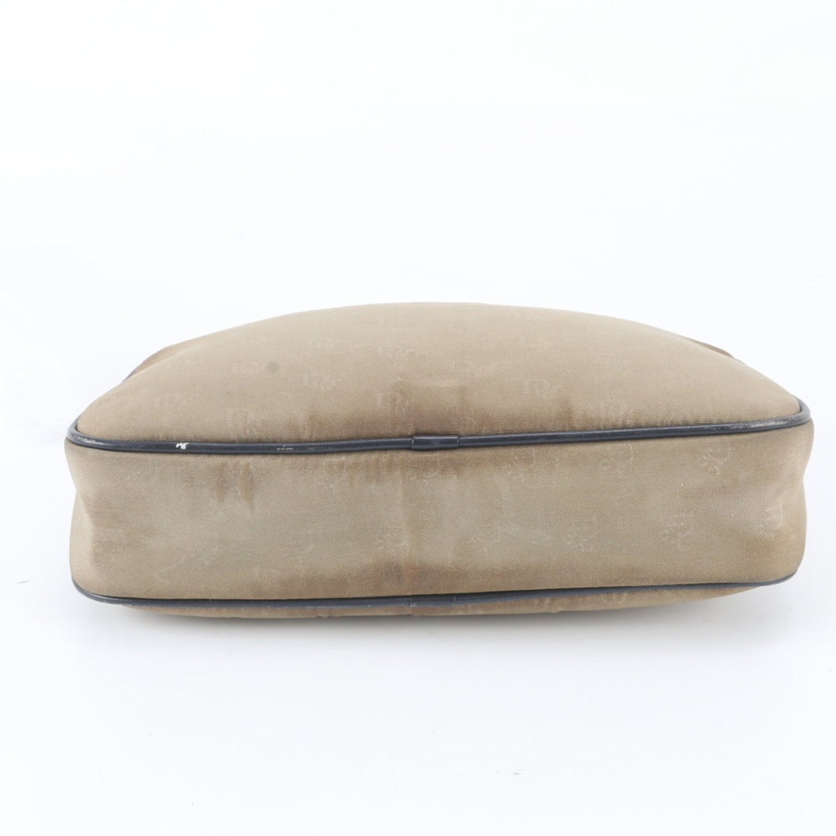 Christian Dior Green Khaki Navy Leather Nylon Clutch Bag Pouch (Pre-Owned)