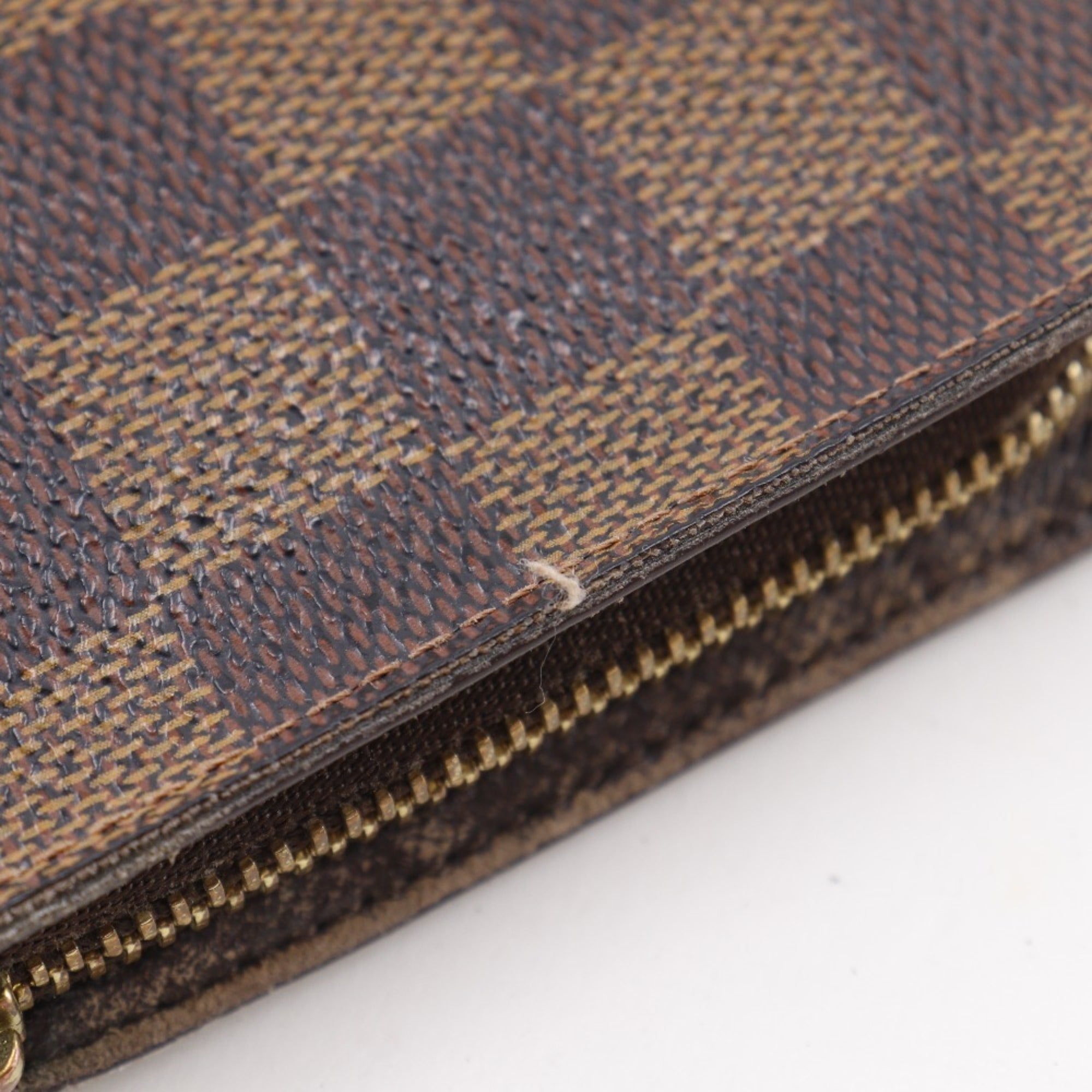 Louis Vuitton Brown Damier Canvas Long Wallet (Bi-Fold) (Pre-Owned)