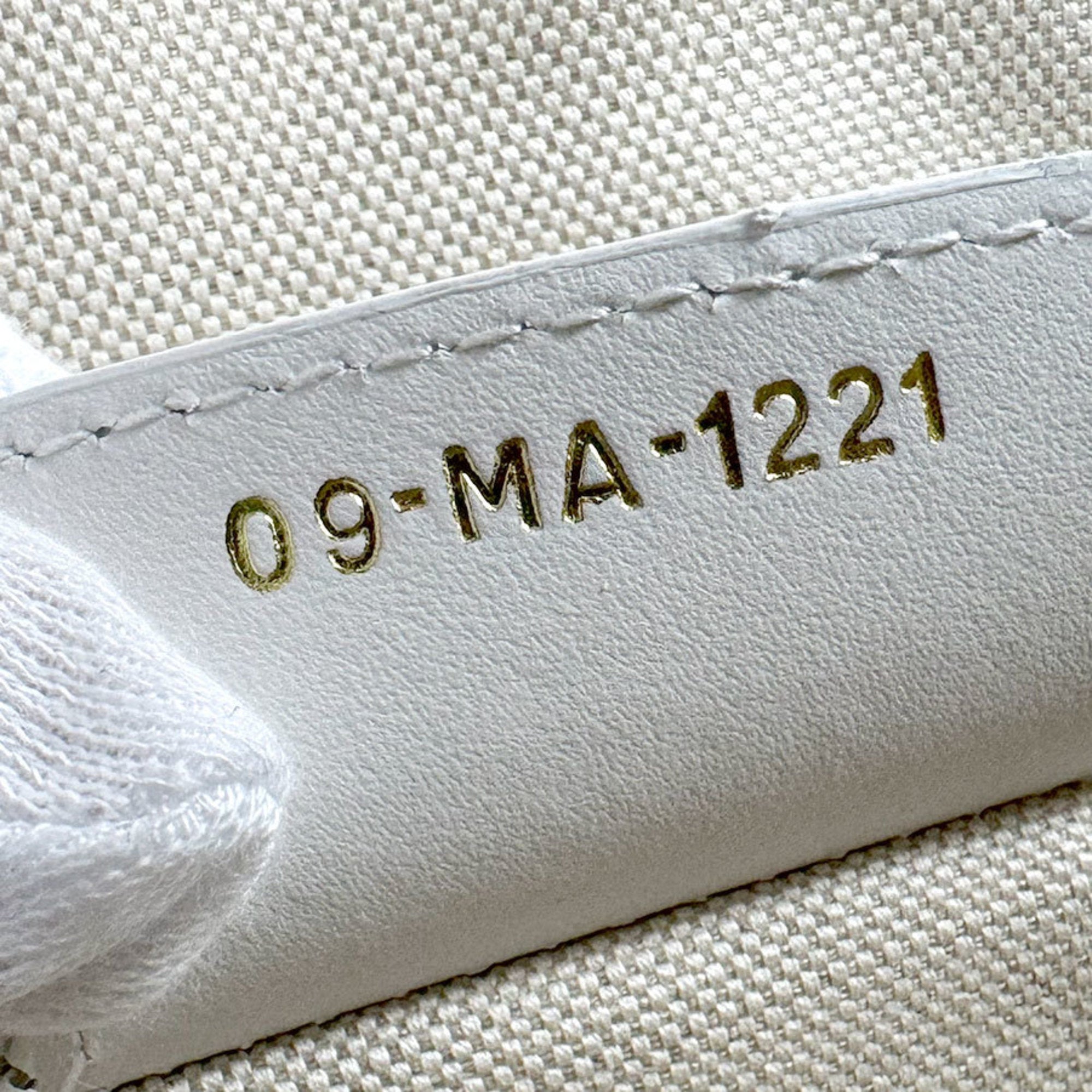 Christian Dior Gold White Leather Handbag Shoulder Bag (Pre-Owned)