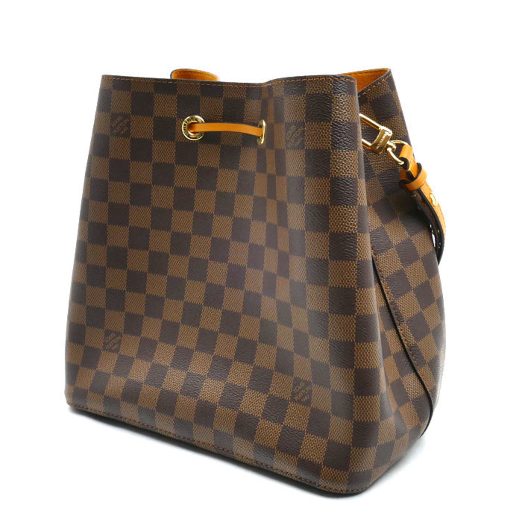 Louis Vuitton Ebene Saffron Damier Canvas Shoulder Bag (Pre-Owned)
