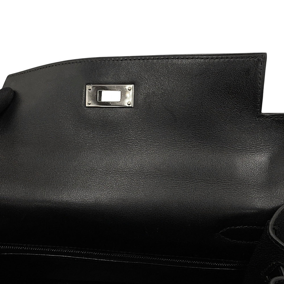 Hermes Black Green Orange Gulliver Leather Leather Handbag (Pre-Owned)