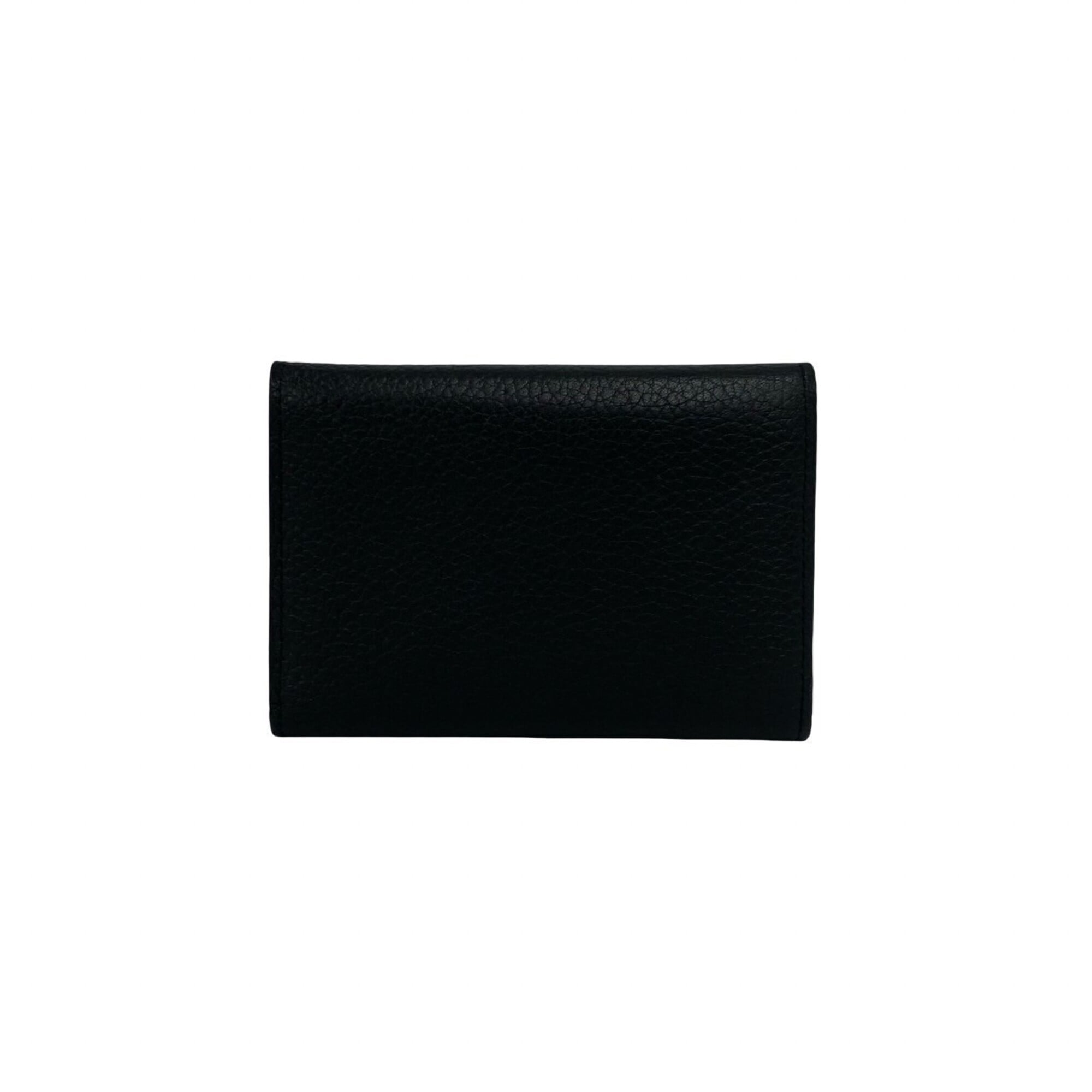 Louis Vuitton Black Leather Wallet (Tri-Fold) (Pre-Owned)