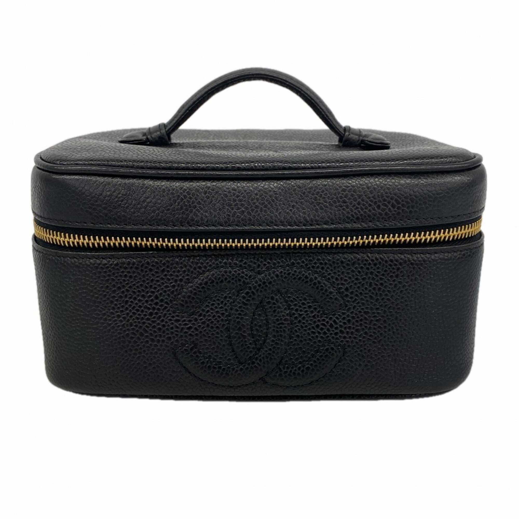 Chanel Black Grained Calfskin Vanity Bag (Pre-Owned)