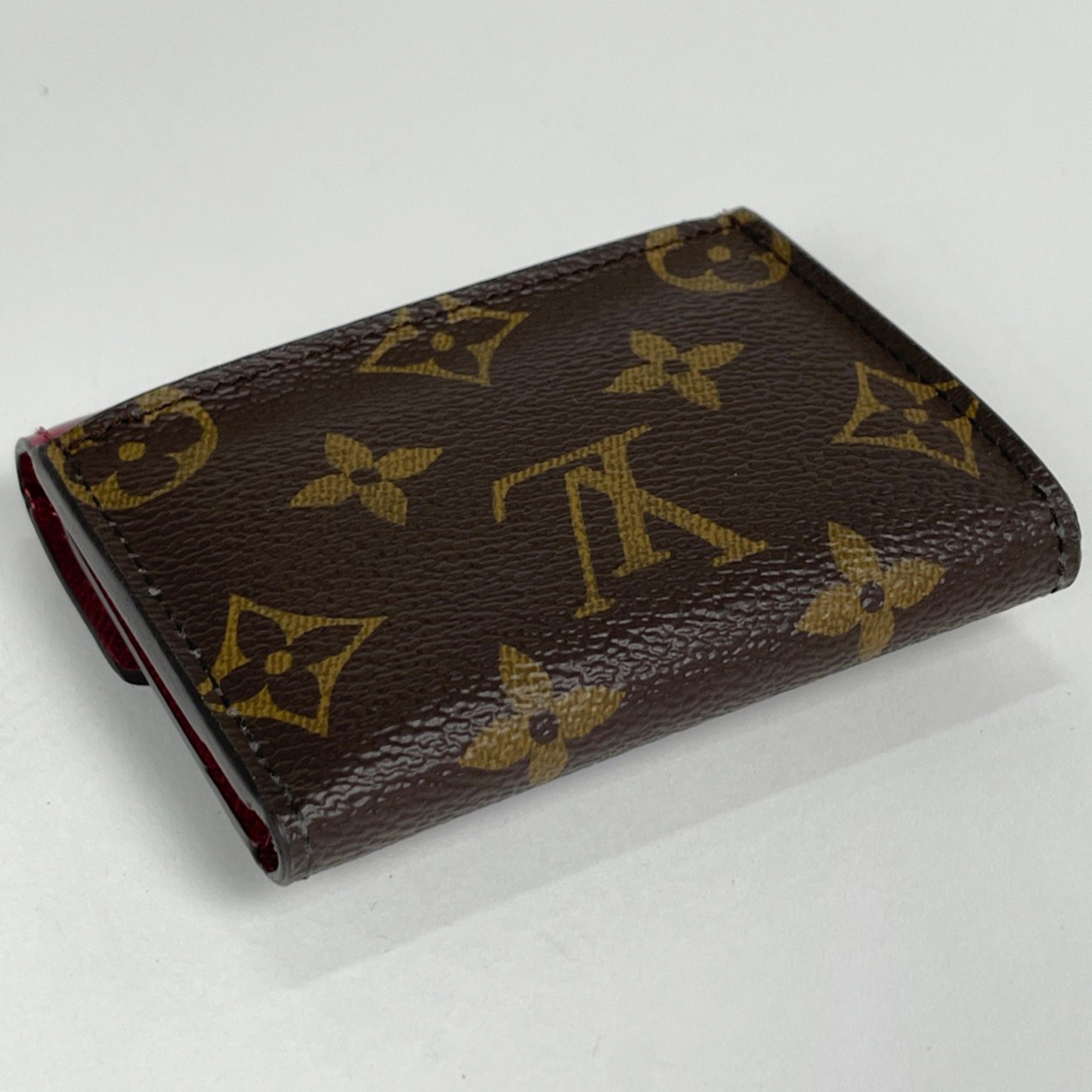 Louis Vuitton Brown Fuchsia Monogram Wallet (Tri-Fold) (Pre-Owned)