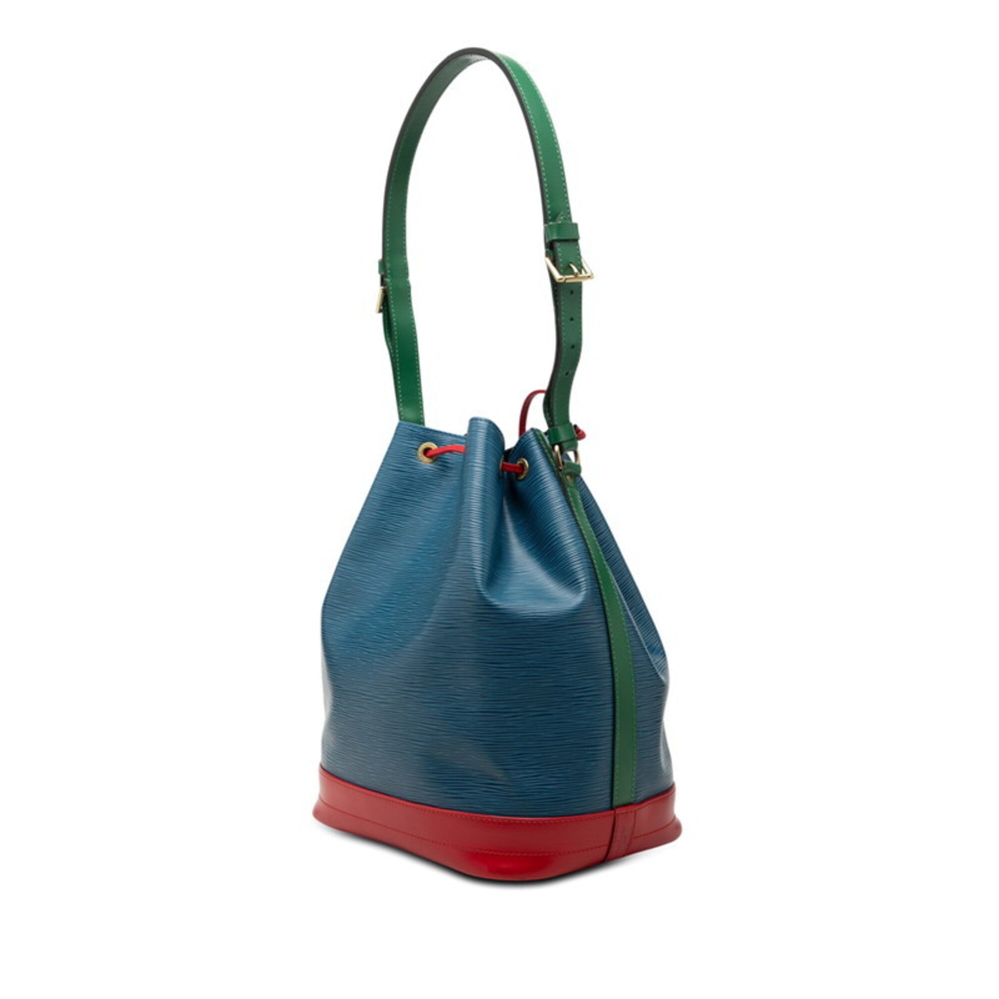 Louis Vuitton Borneo Green Castilian Red Toledo Blue Tricolor Leather Shoulder Bag (Pre-Owned)