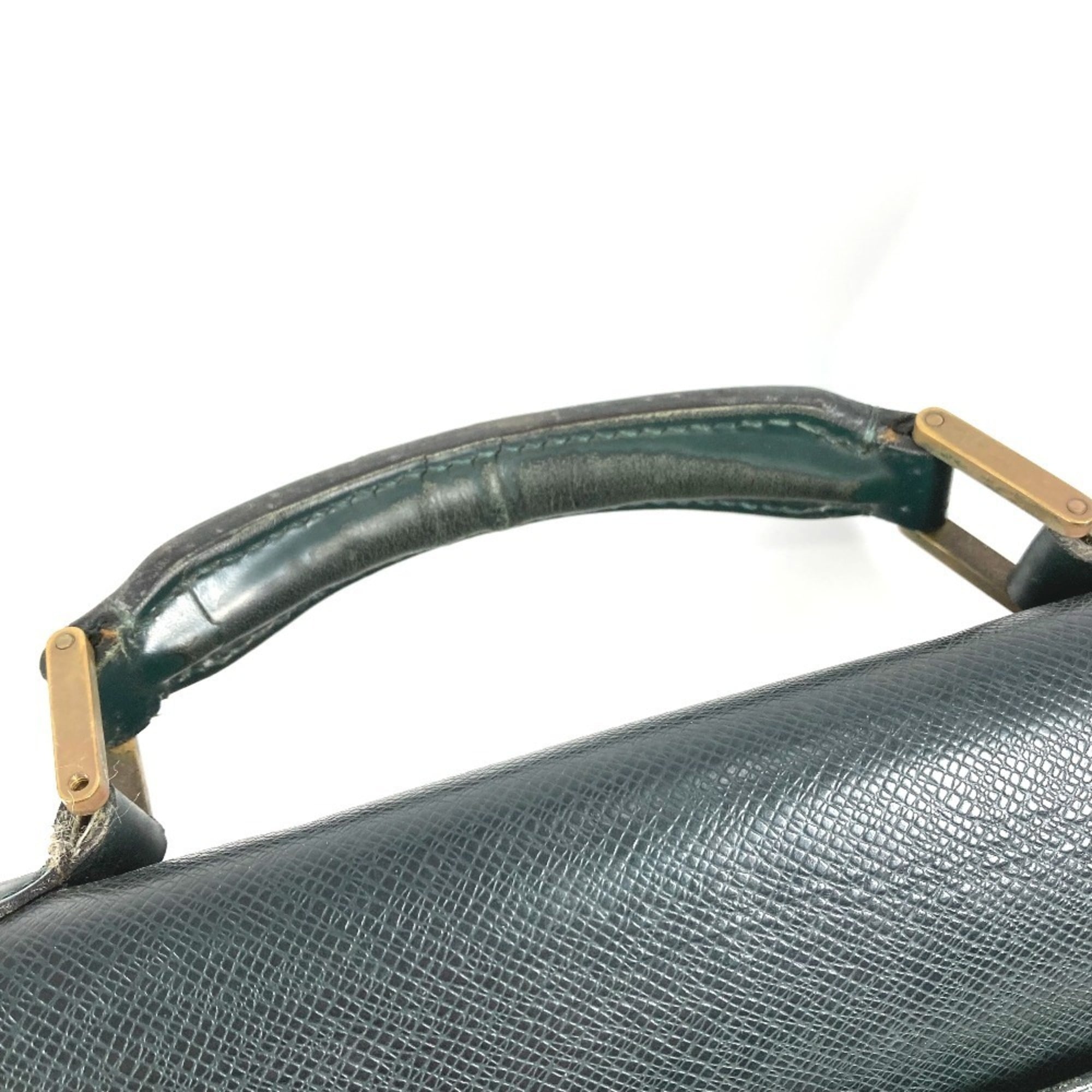 Louis Vuitton Taiga Episea Green Taiga Leather Briefcase Handbag (Pre-Owned)