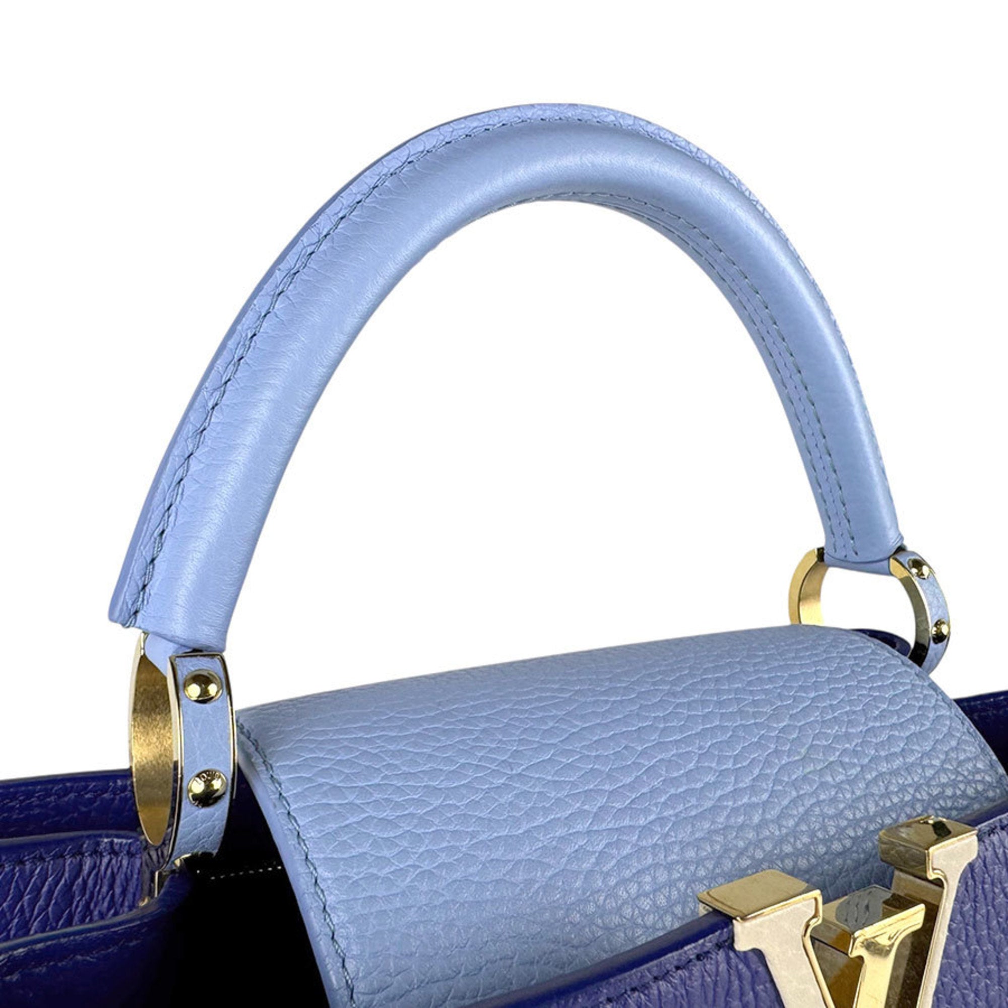 Louis Vuitton Blue Leather Handbag Shoulder Bag (Pre-Owned)