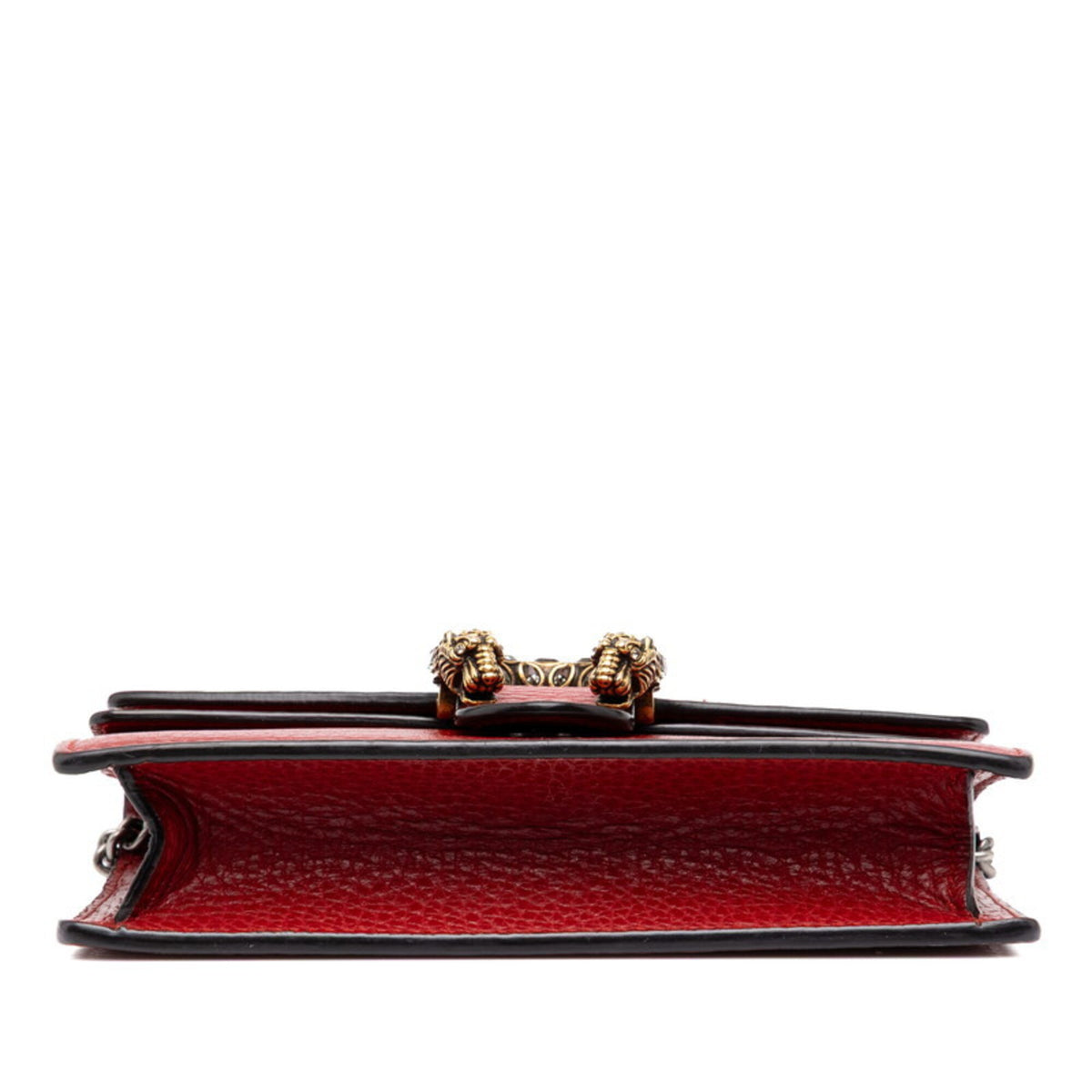 Gucci Red Color Leather Shoulder Bag (Pre-Owned)