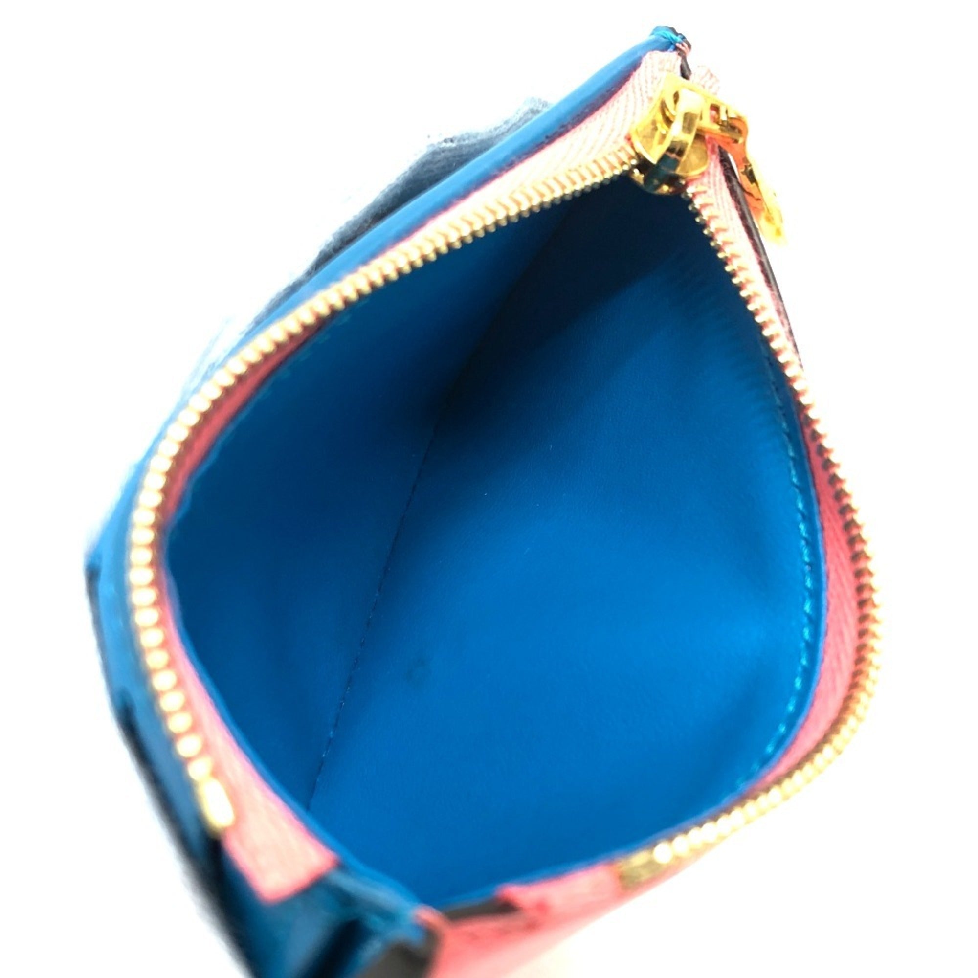 Louis Vuitton Blue Dahlia Galle Pink Leather Coin Purse/Coin Case (Pre-Owned)