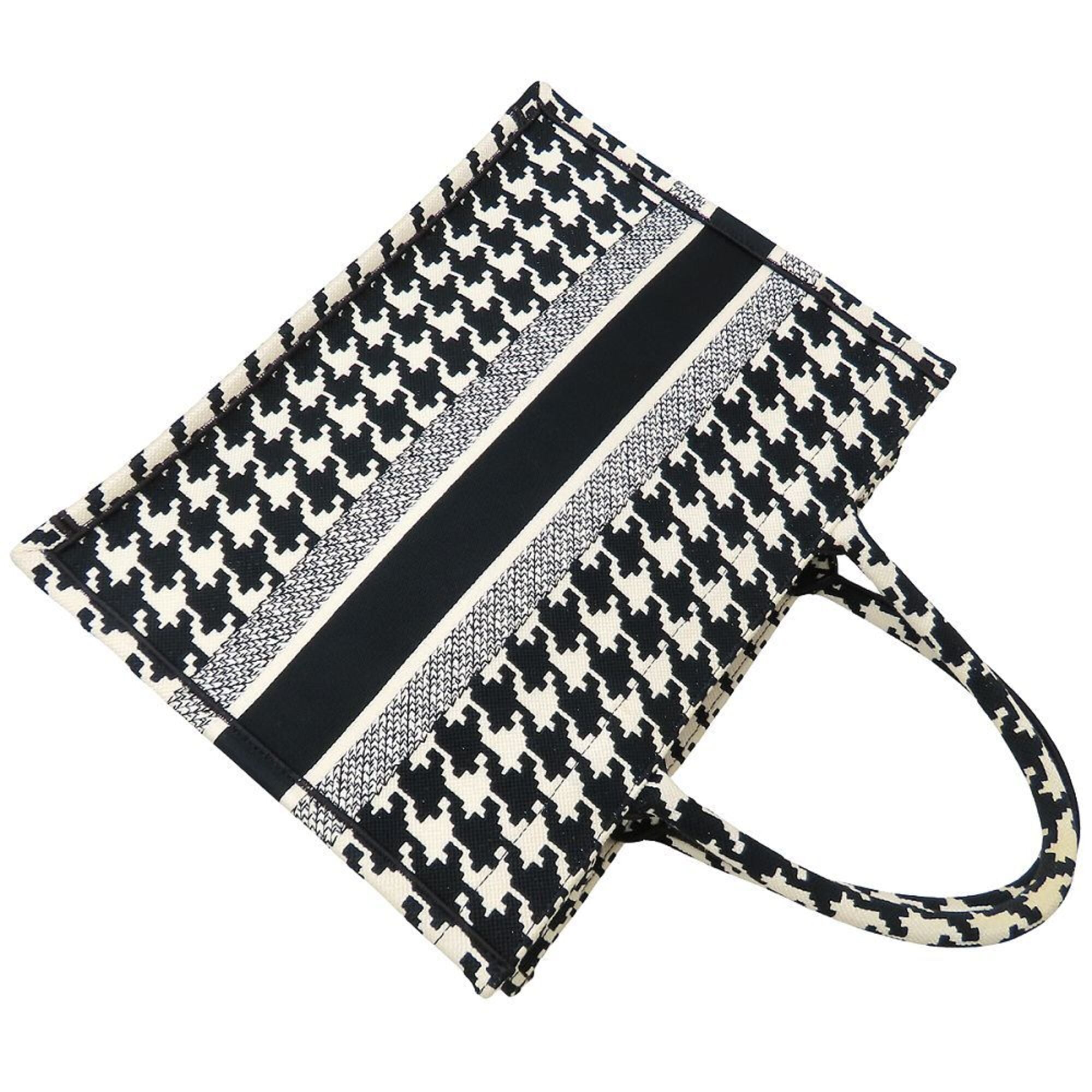 Christian Dior Black White Canvas Tote Bag (Pre-Owned)