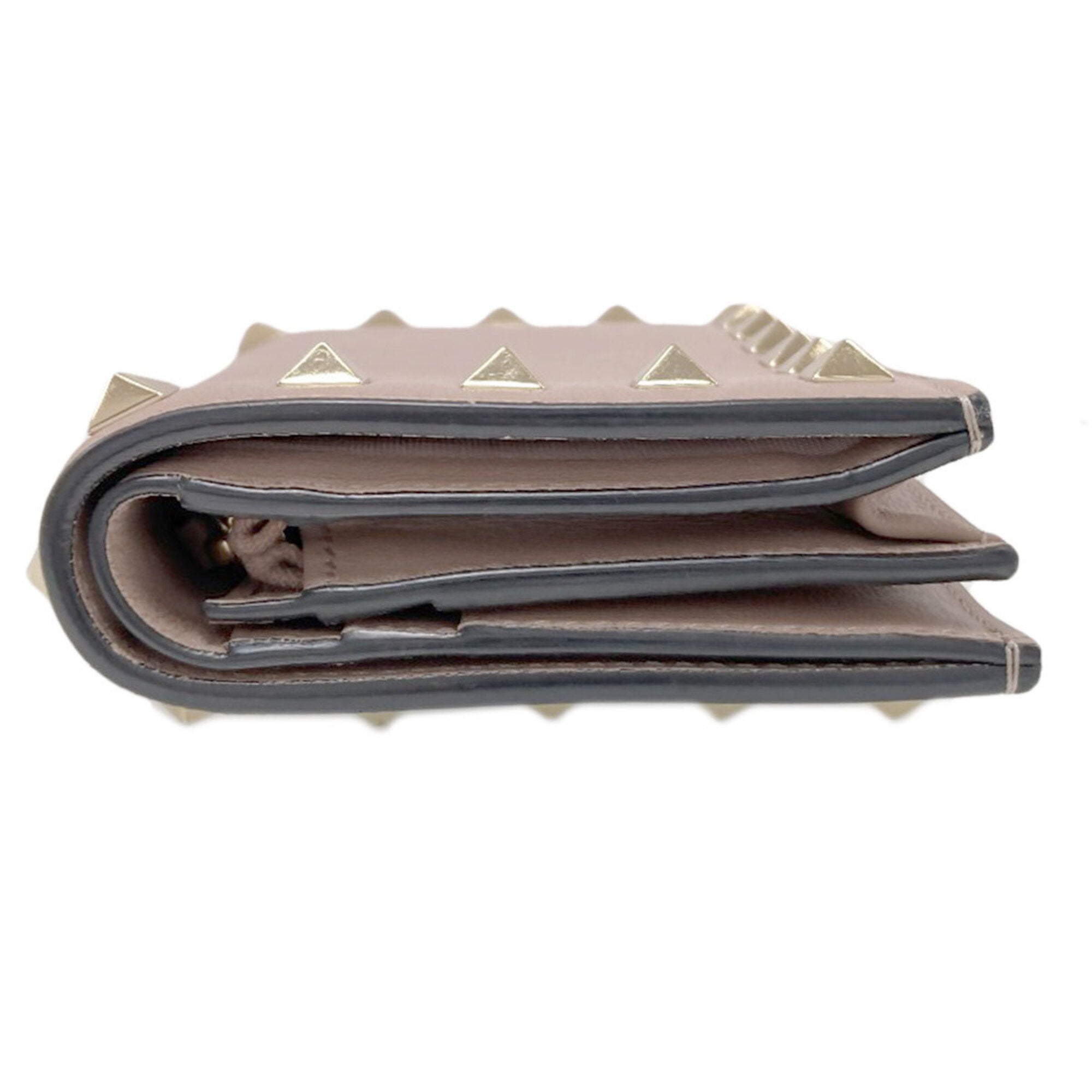 Valentino Beige Leather Wallet (Bi-Fold) (Pre-Owned)