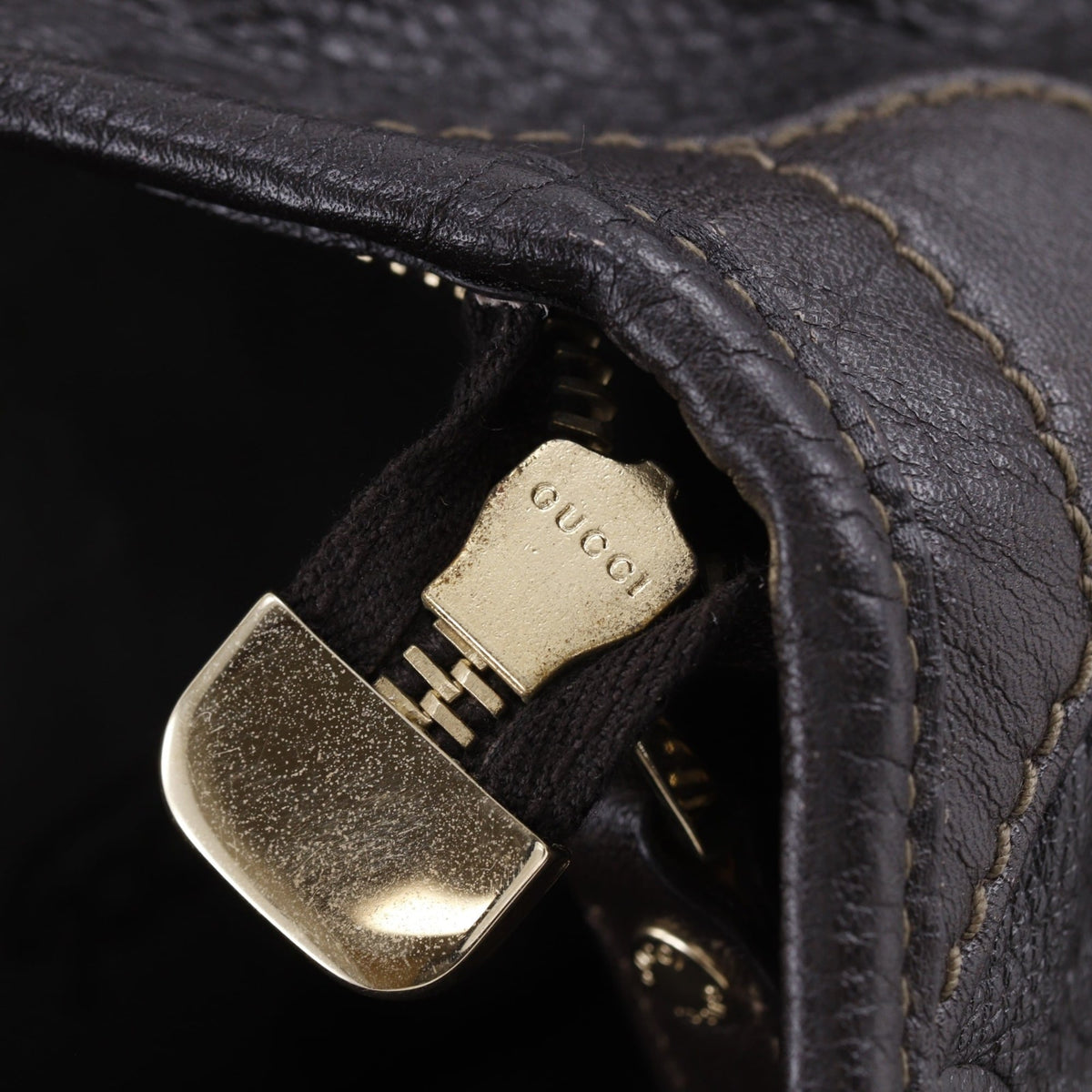 Gucci Brown Leather Boston Bag (Pre-Owned)
