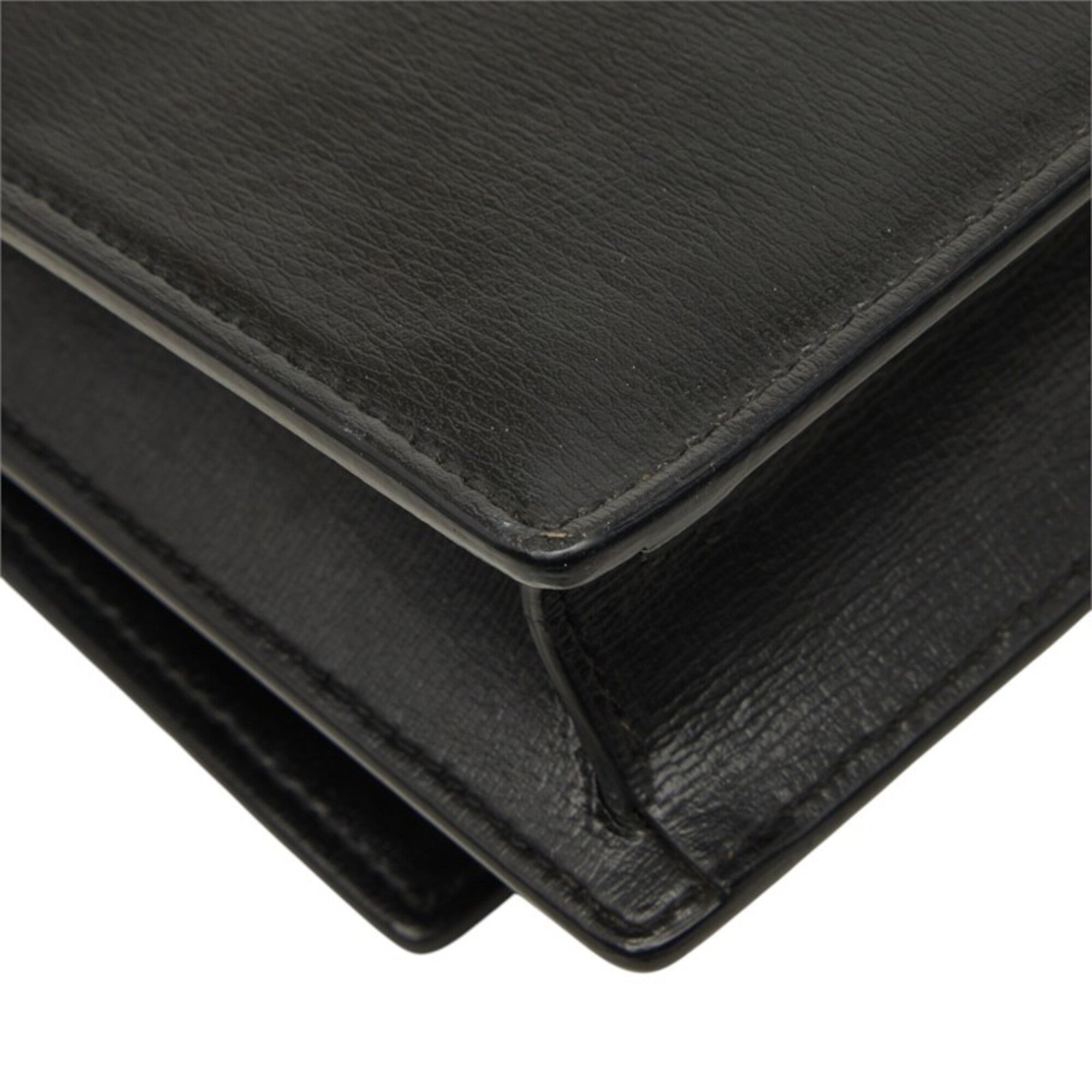 Saint Laurent Black Leather Shoulder Bag (Pre-Owned)