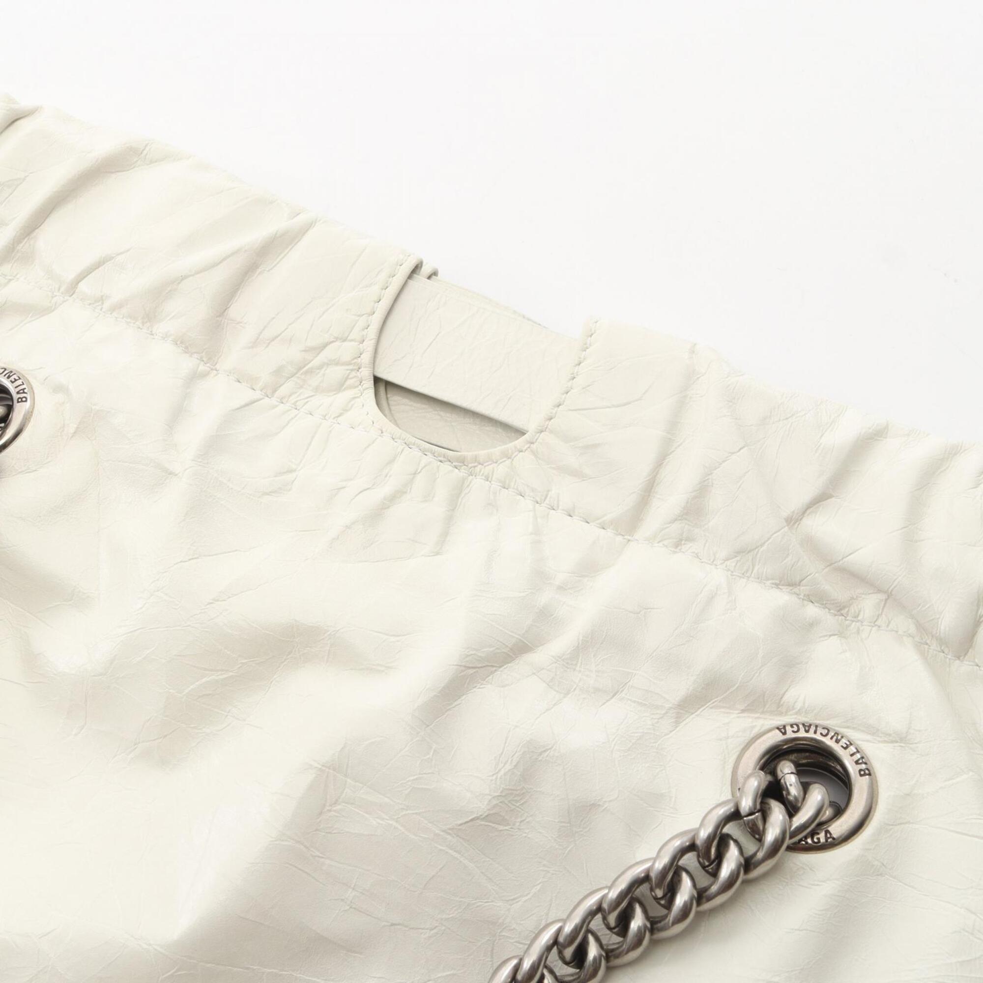 Balenciaga White Leather Handbag Shoulder Bag Tote Bag (Pre-Owned)