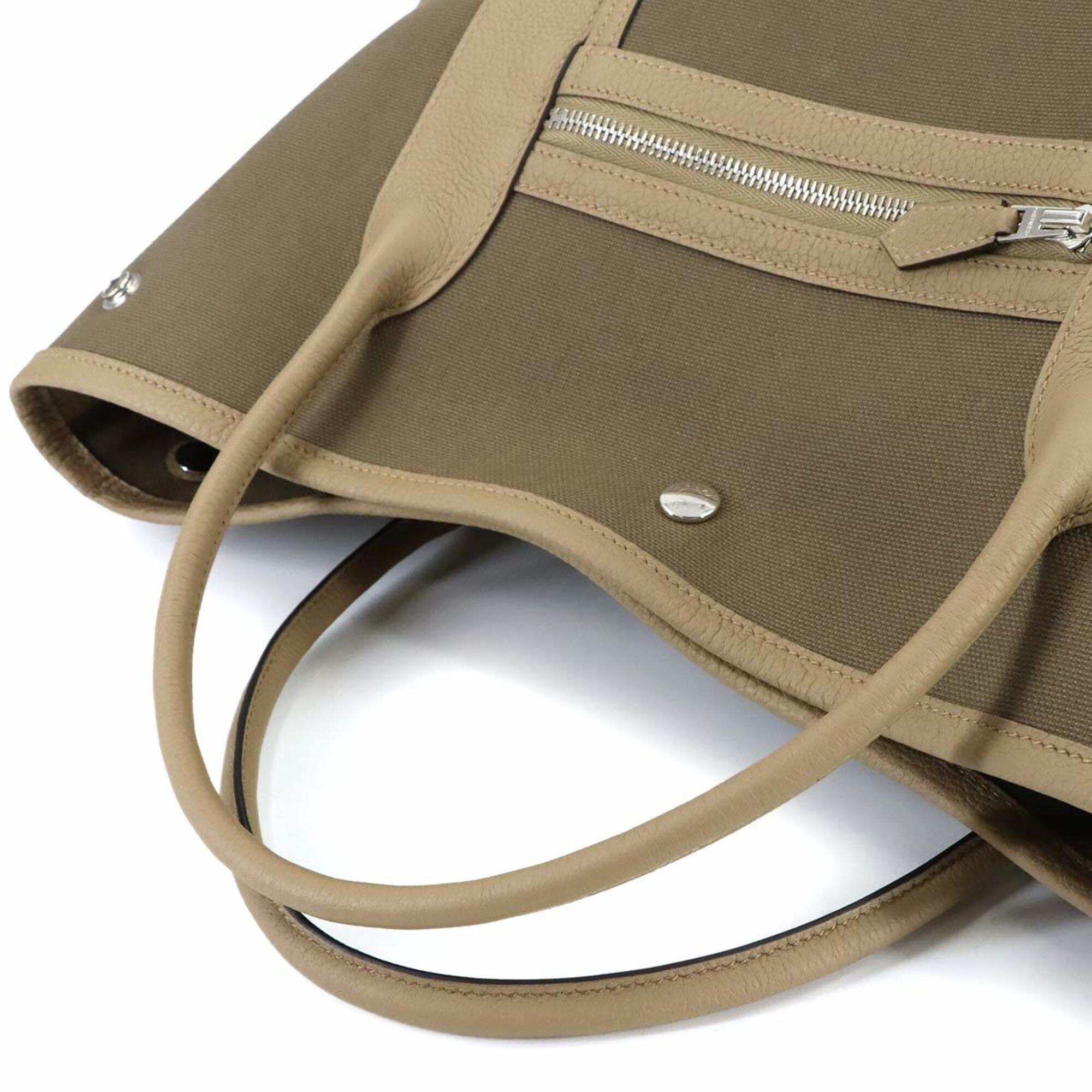 Hermes Beige Etoupe Gray Negonda Leather Handbag Tote Bag (Pre-Owned)
