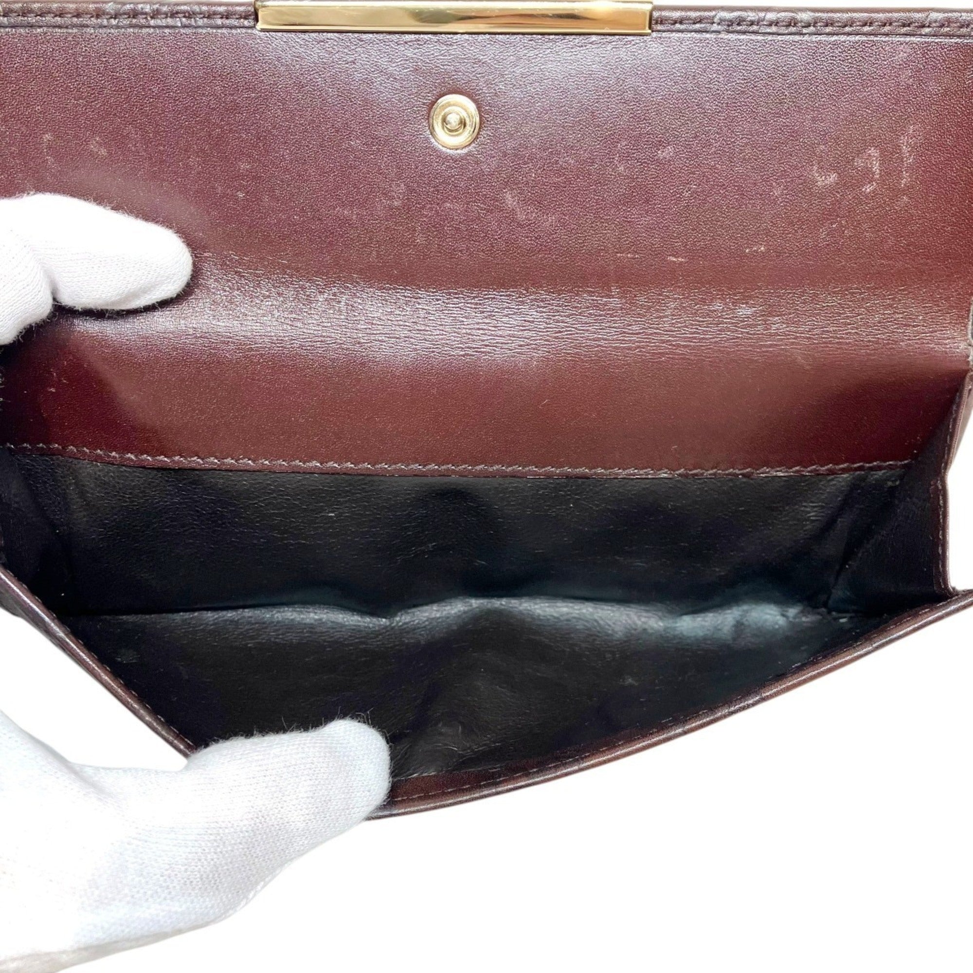 Gucci Guccissima Brown Leather Long Wallet (Bi-Fold) (Pre-Owned)