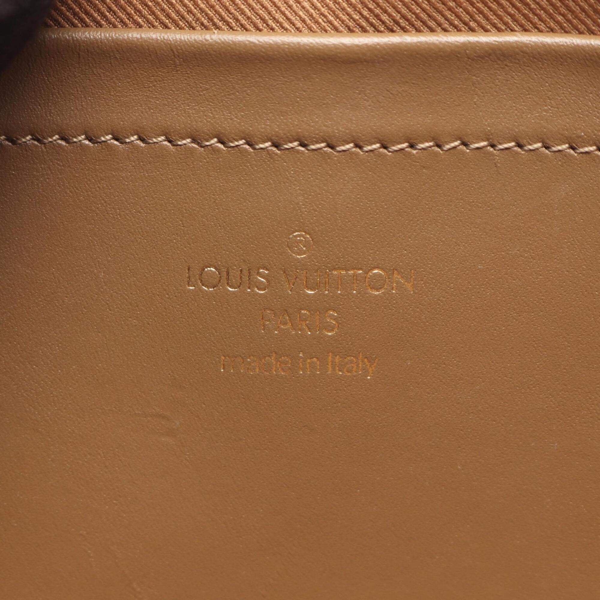 Louis Vuitton Brown Pvc Coated Canvas Leather Handbag Pouch (Pre-Owned)