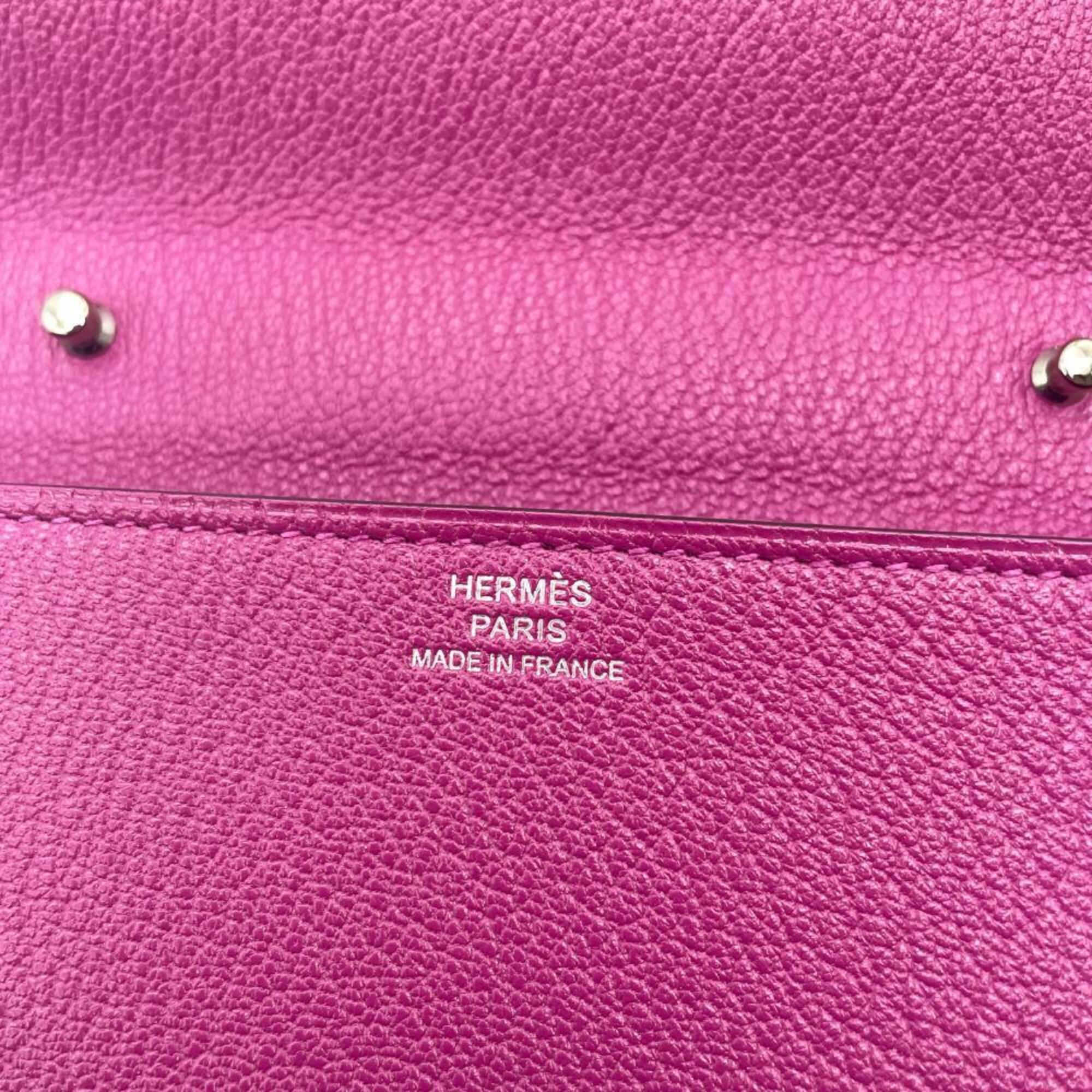 Hermes Rose Purple Chevre Leather Shoulder Bag (Pre-Owned)