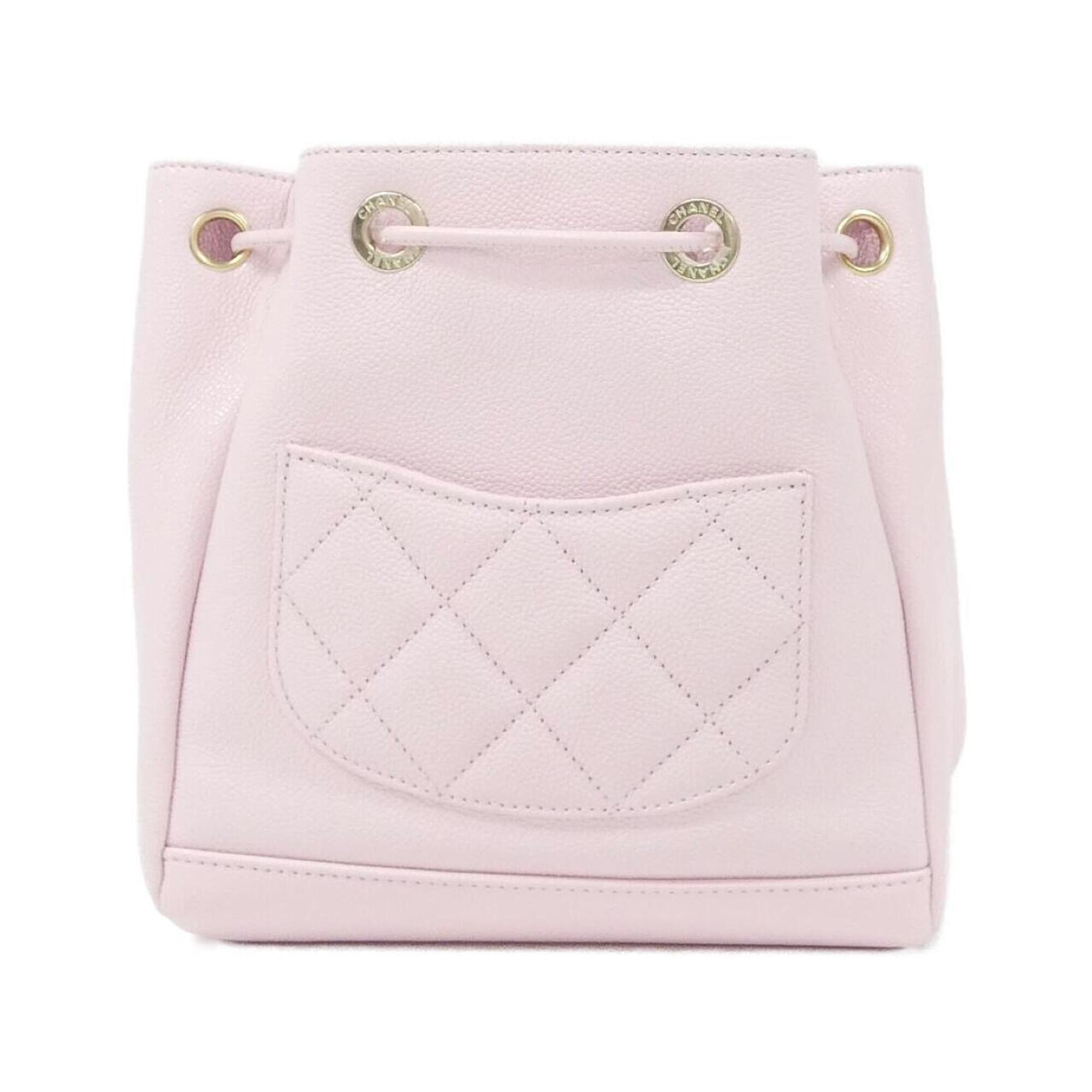 Chanel Pink Grained Calfskin Shoulder Bag (Pre-Owned)