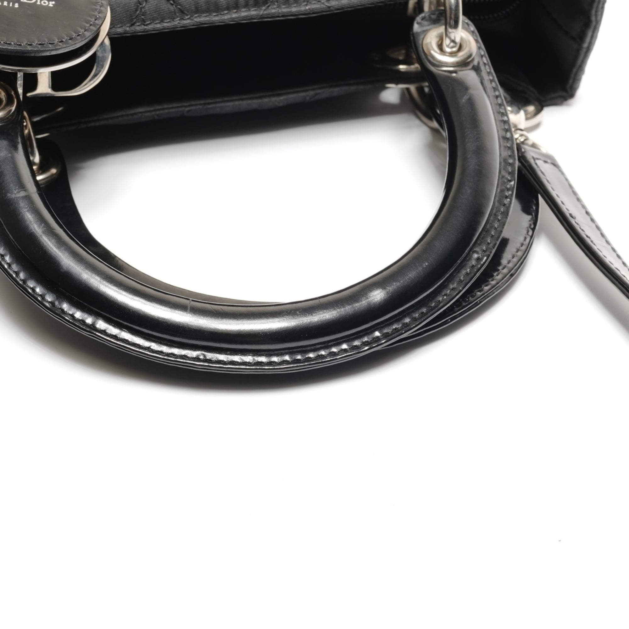 Christian Dior Lady Dior Black Nylon Handbag (Pre-Owned)