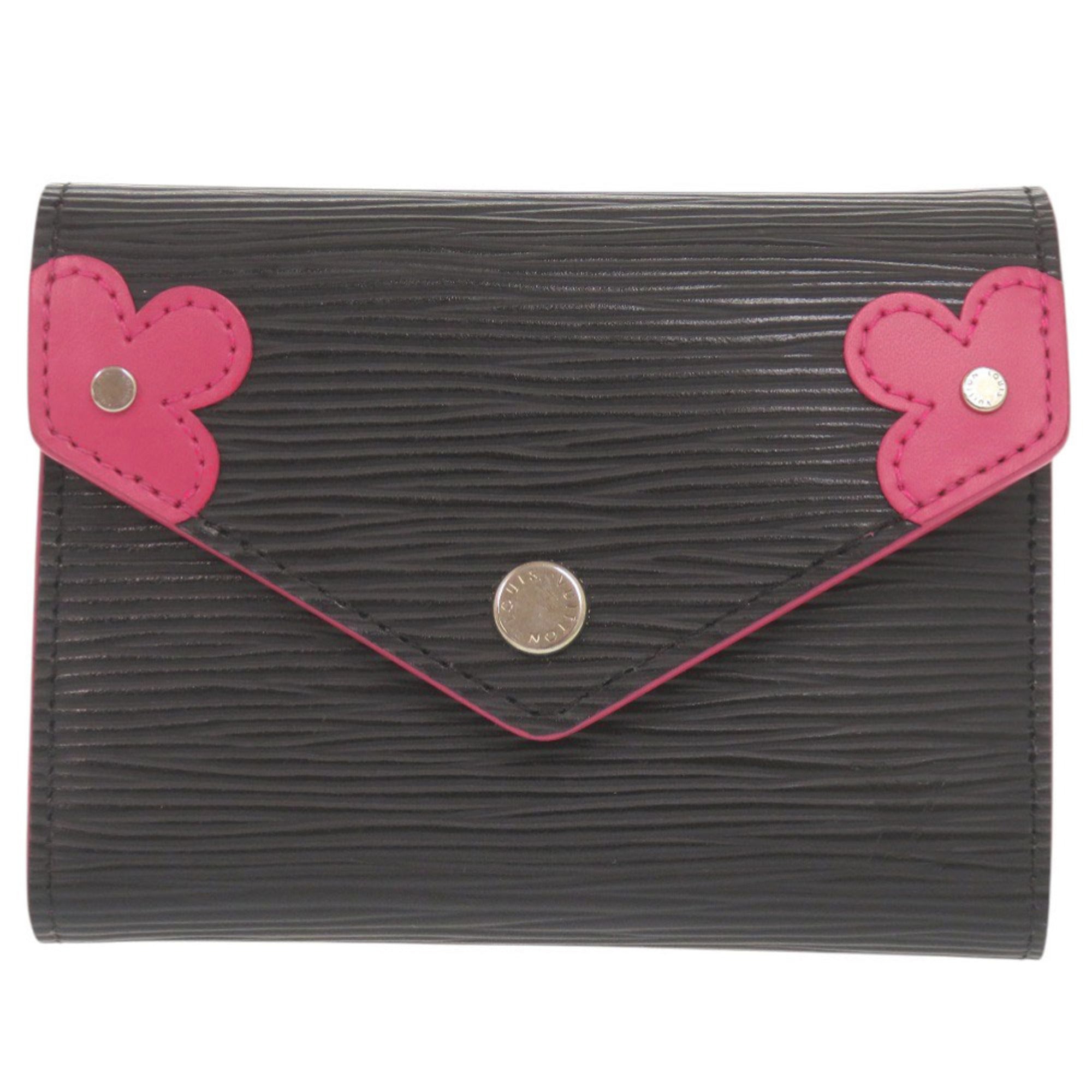 Louis Vuitton Black Pink Epi Leather Wallet (Tri-Fold) (Pre-Owned)