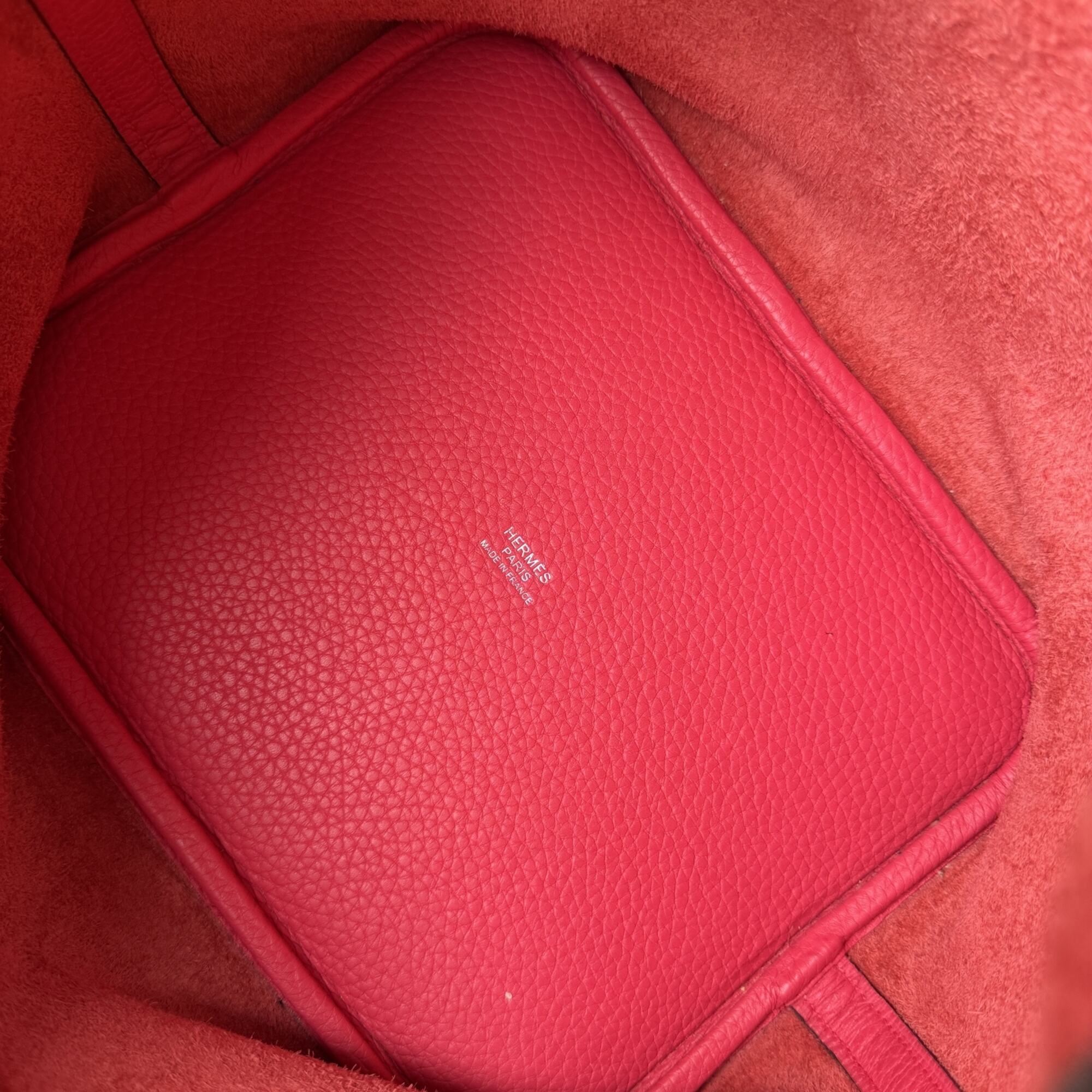 Hermes Taurillon Clemence Leather Handbag (Pre-Owned)